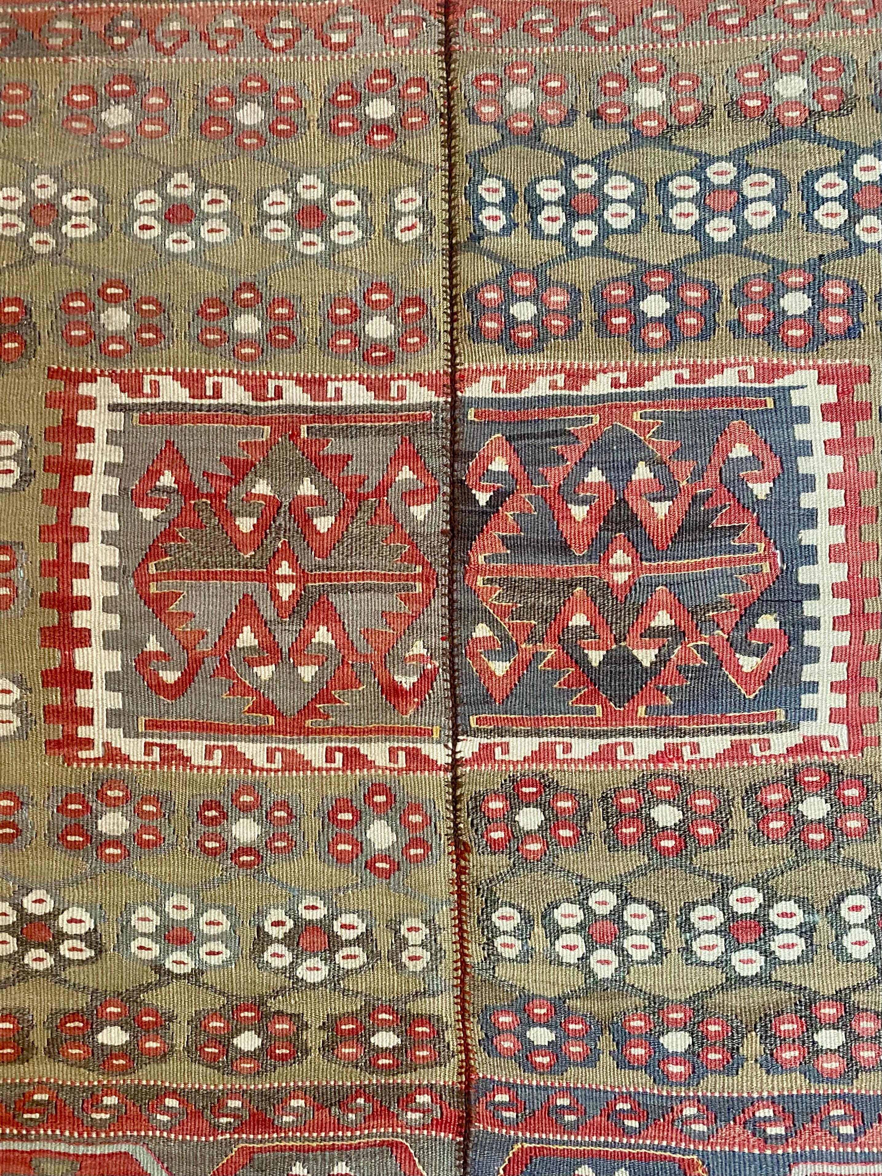 Antique Handwoven Kayseri Chest Rug