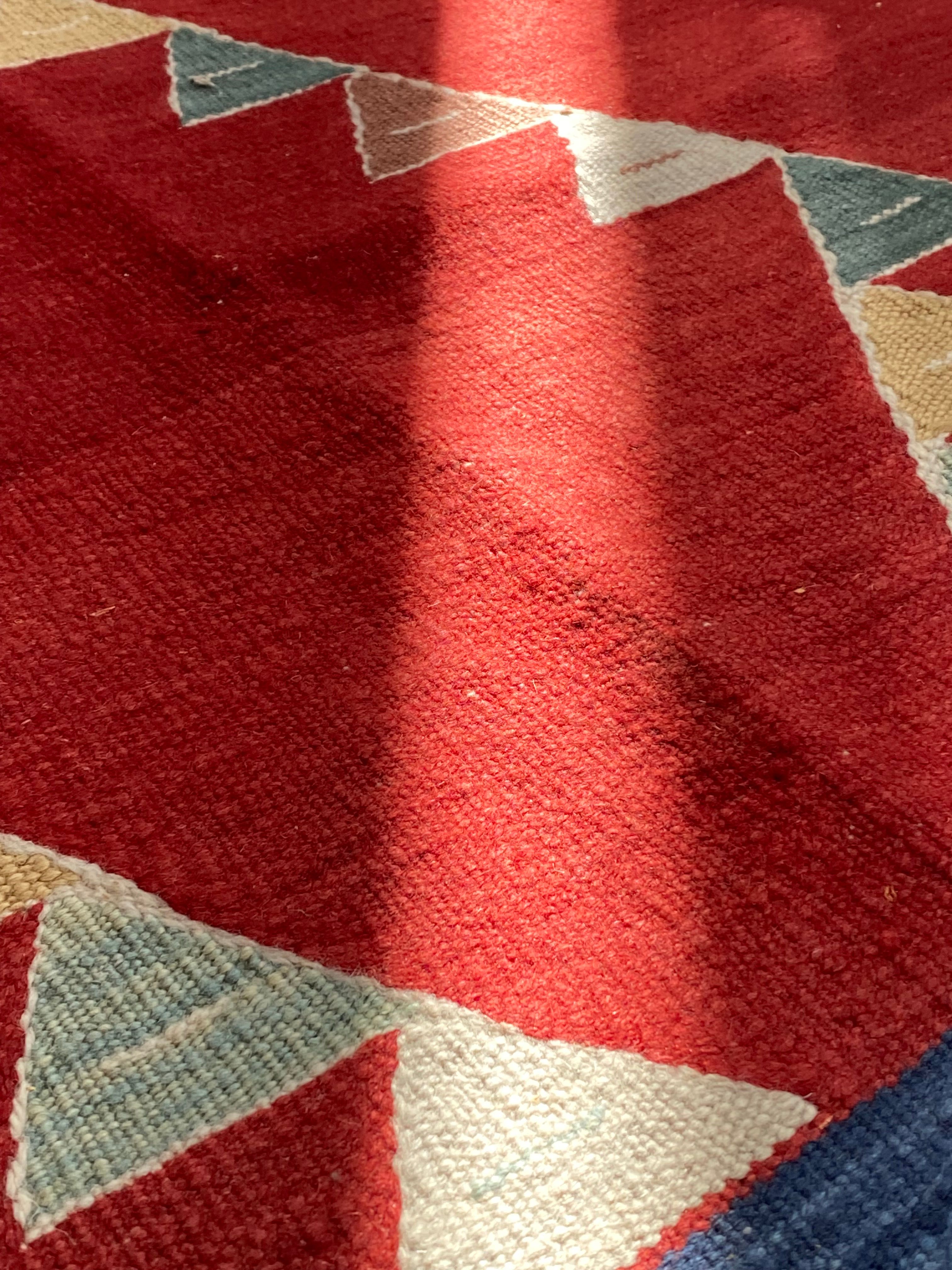 Handwoven Bodrum Red Crane Kilim