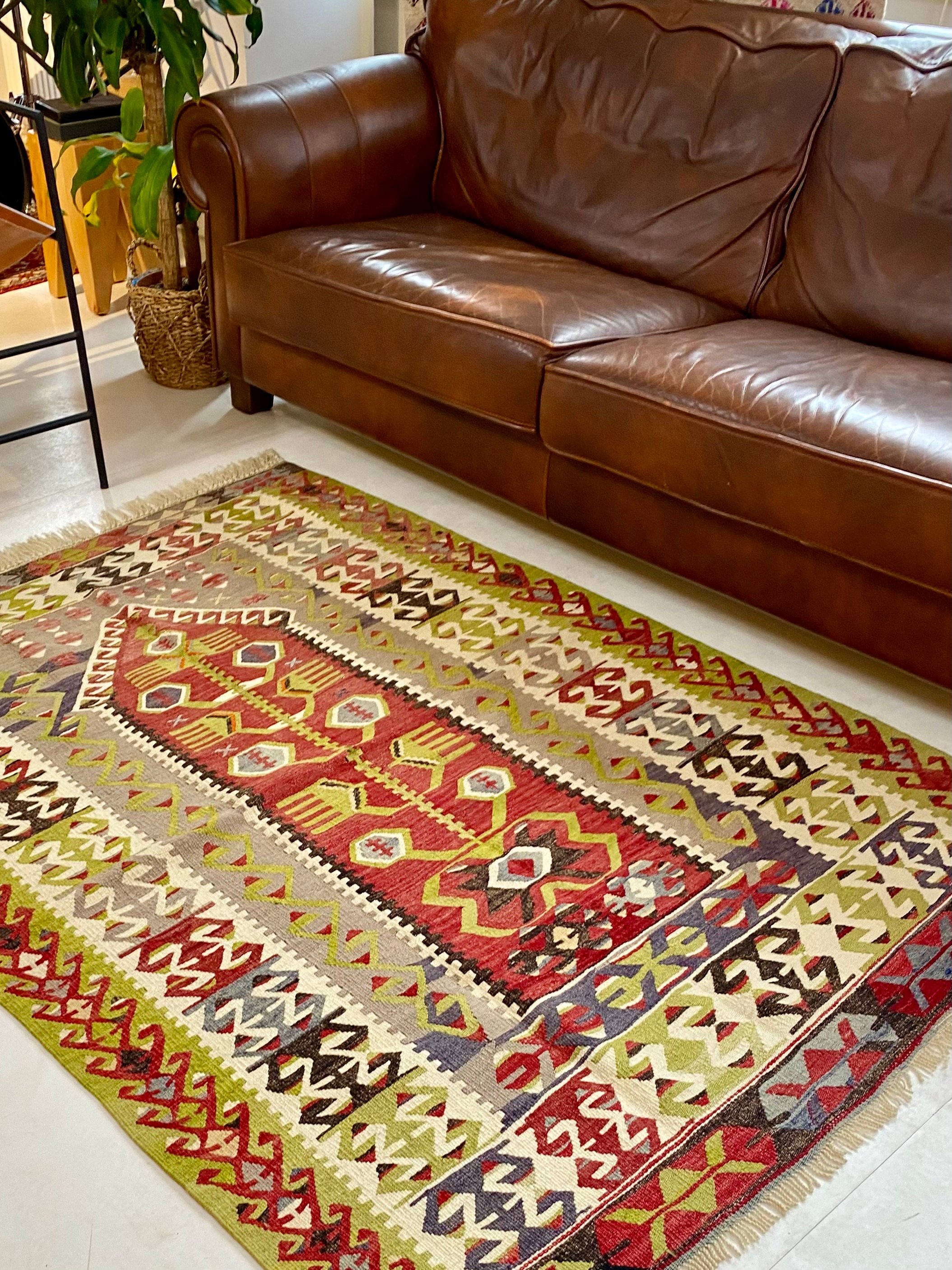 Oushak Esme Green Tree of Life Rug