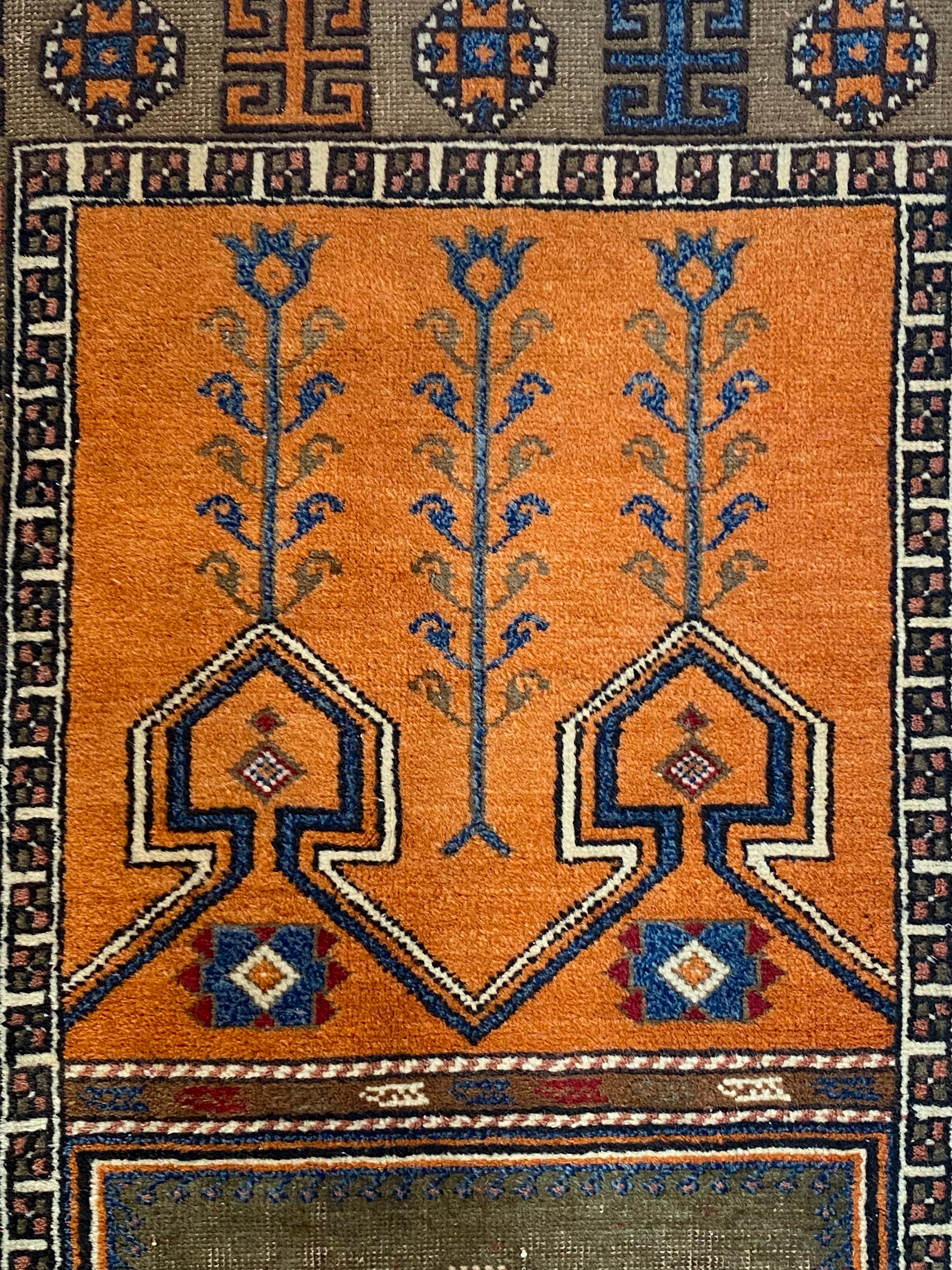 Central Anatolia Konya Ladik Hand-Woven Carpet