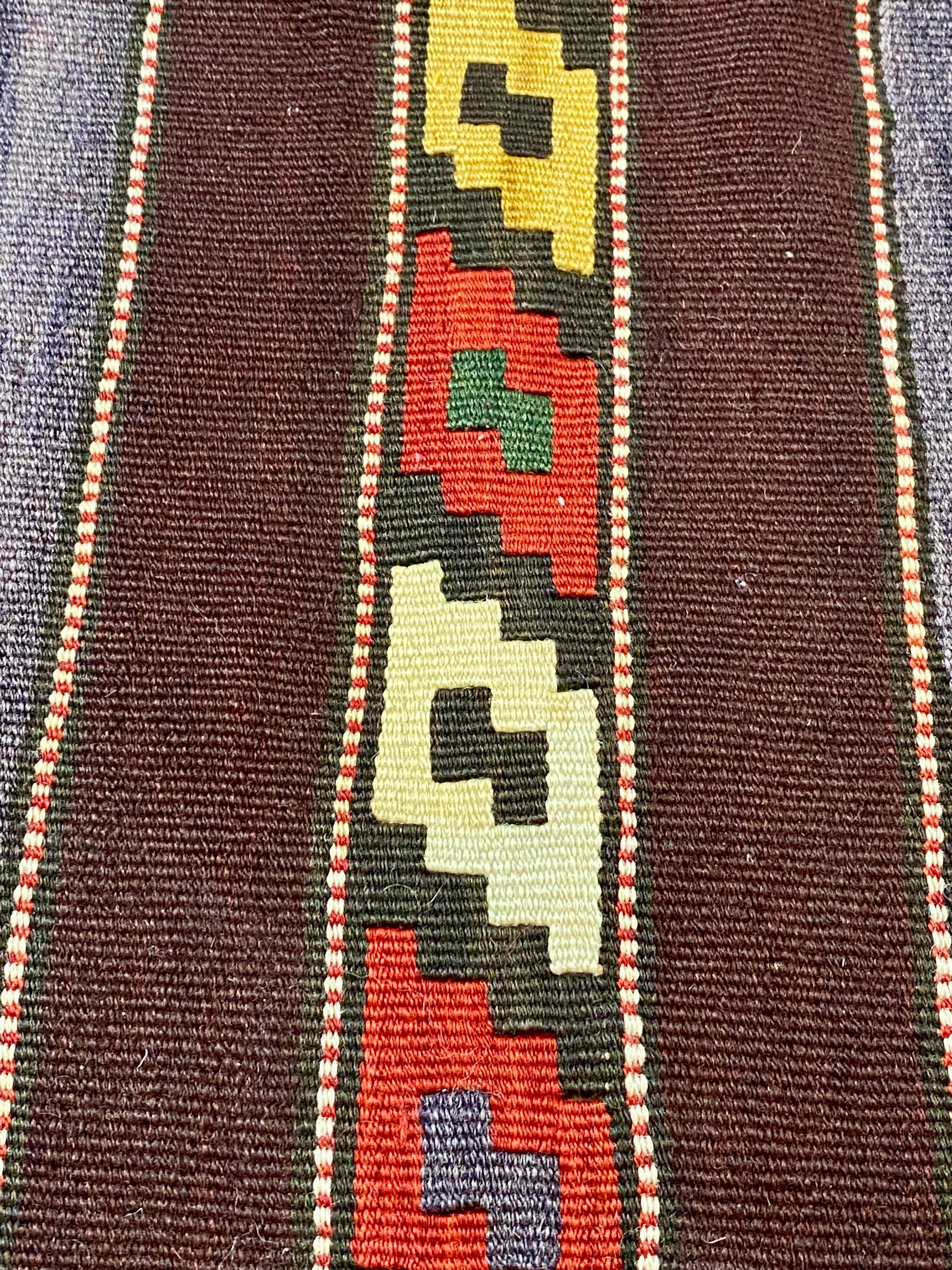 Fine Hand-Woven Kazakh Striped Rug