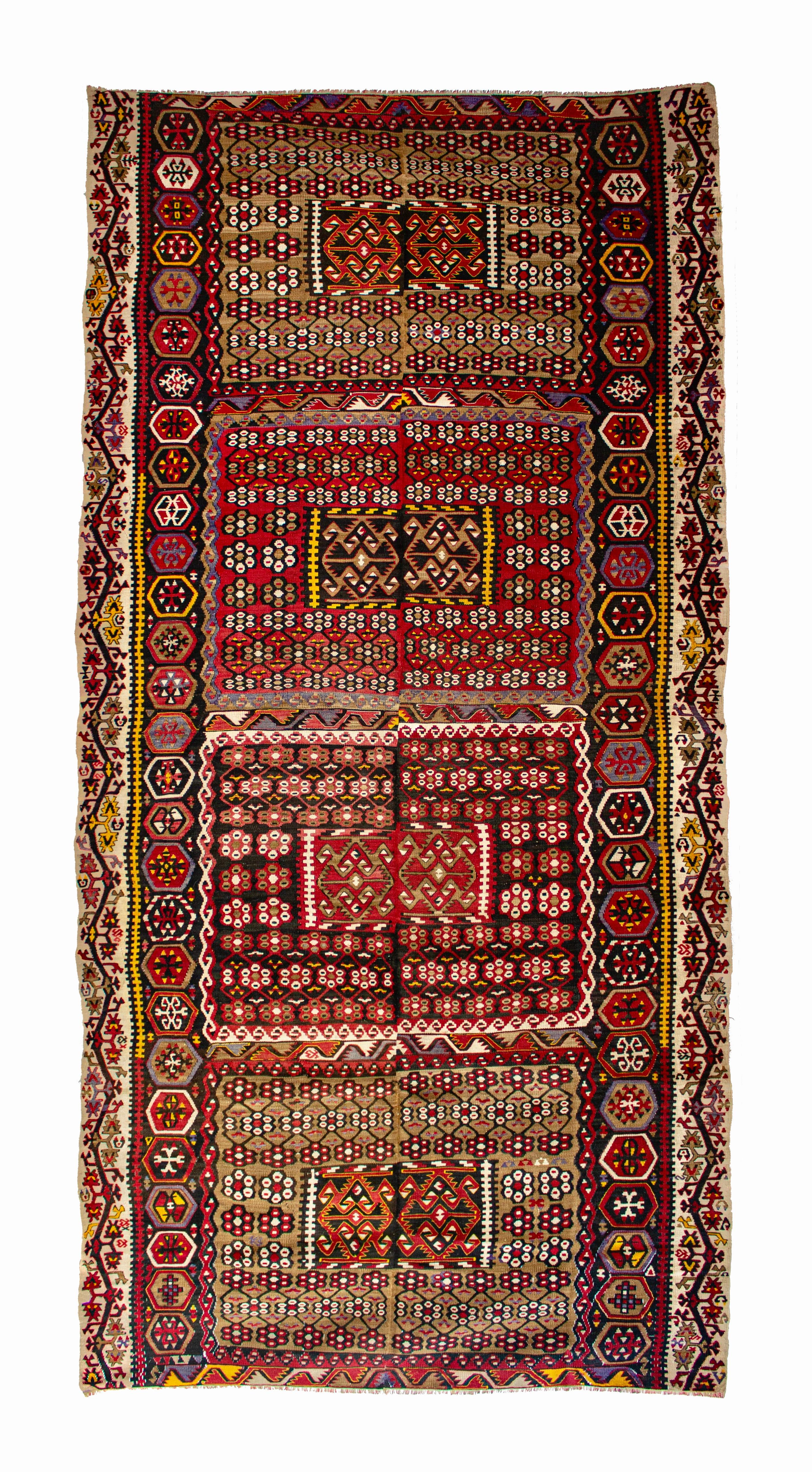 Antique Handwoven Kayseri Rug