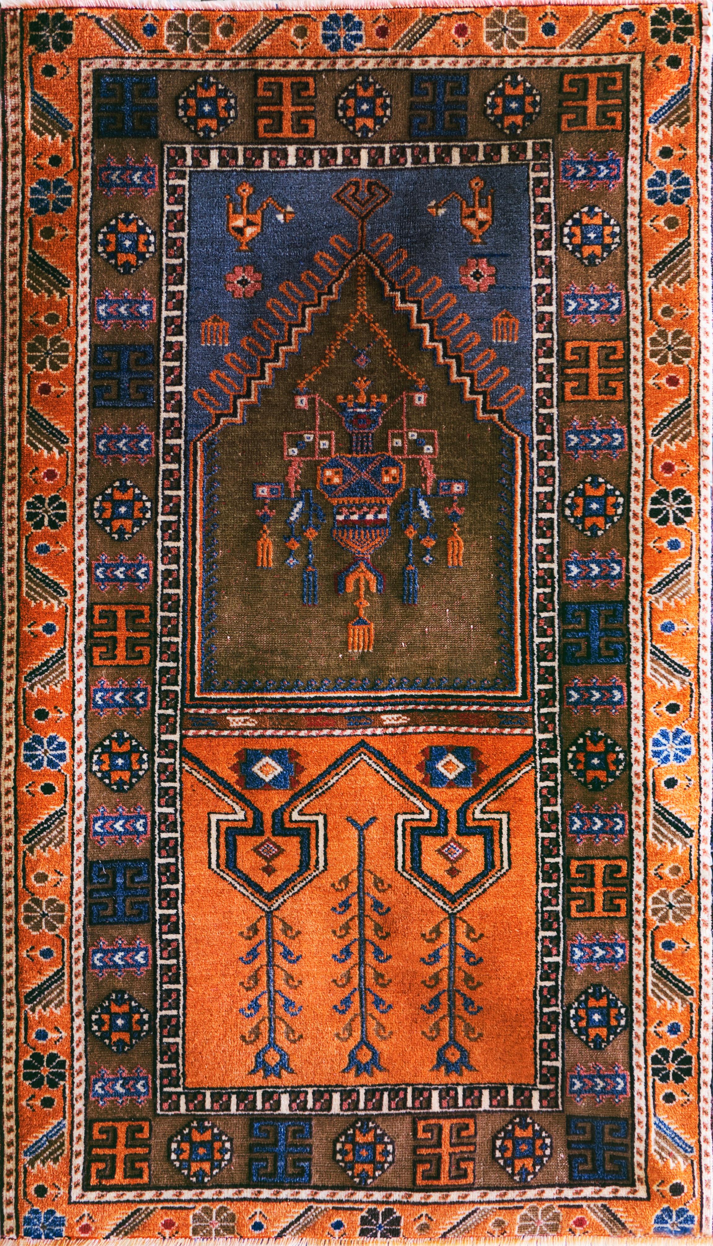 Central Anatolia Konya Ladik Hand-Woven Carpet