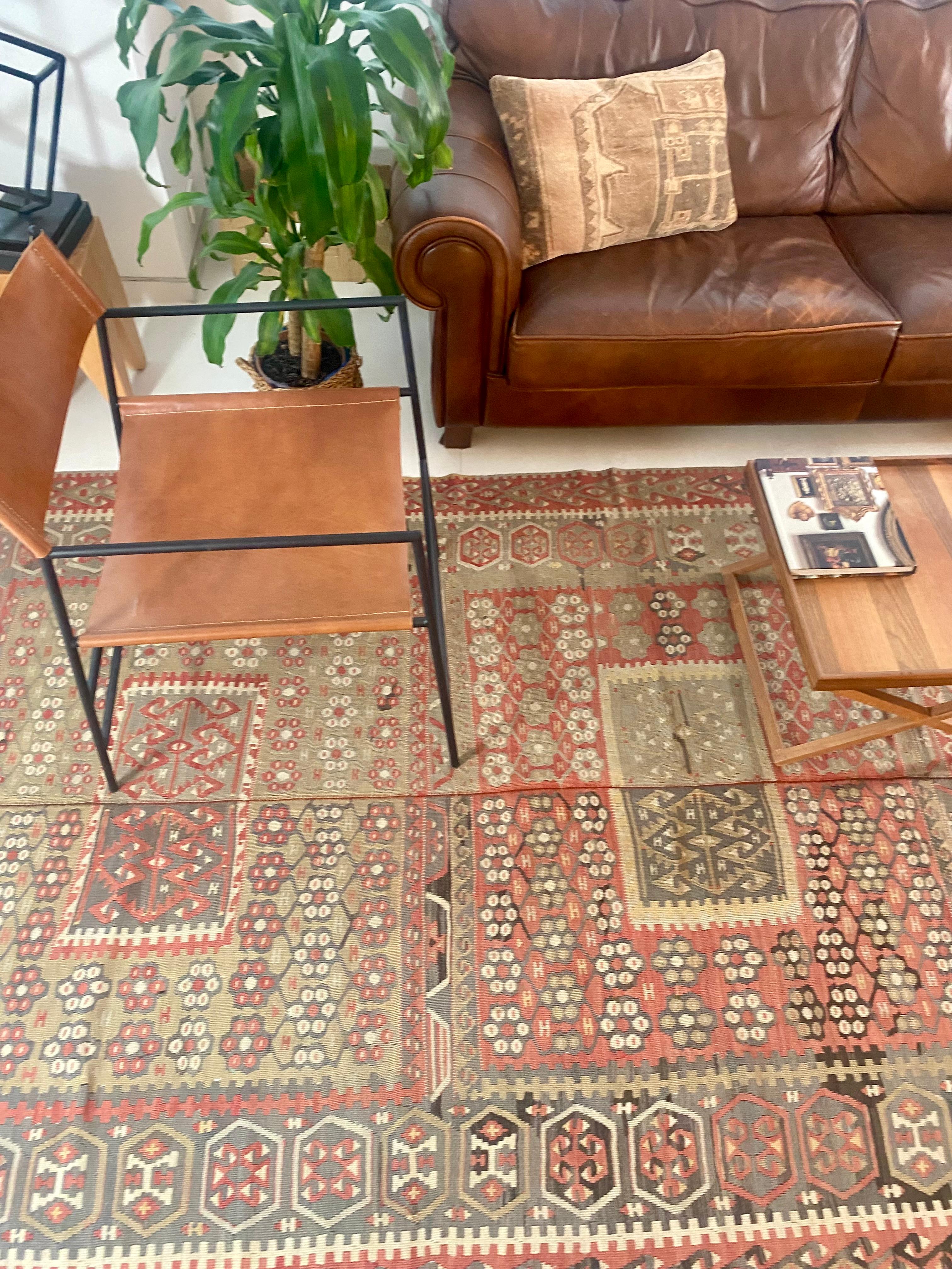 Antique Handwoven Kayseri Chest Rug