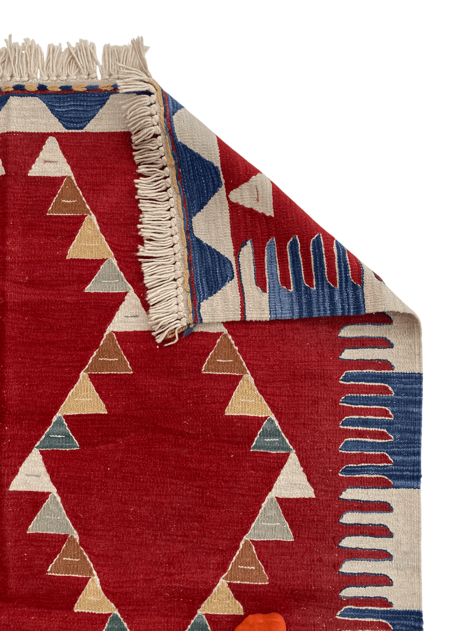 Handwoven Bodrum Red Crane Kilim