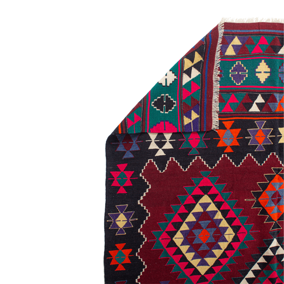 Balıkesir Karakeçili Bordürü Mavili Kilim