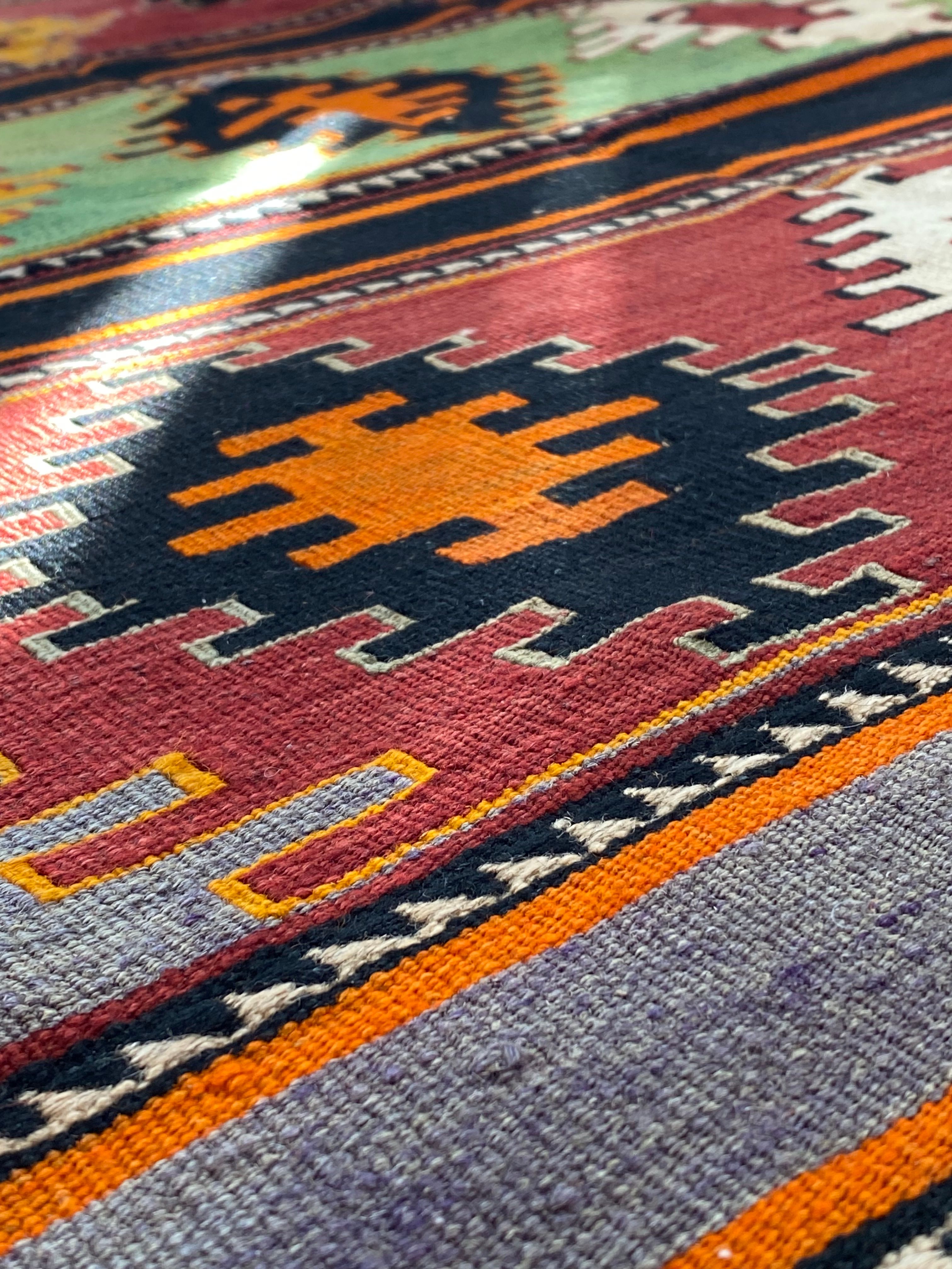 Vintage Handwoven Sivas Kilim