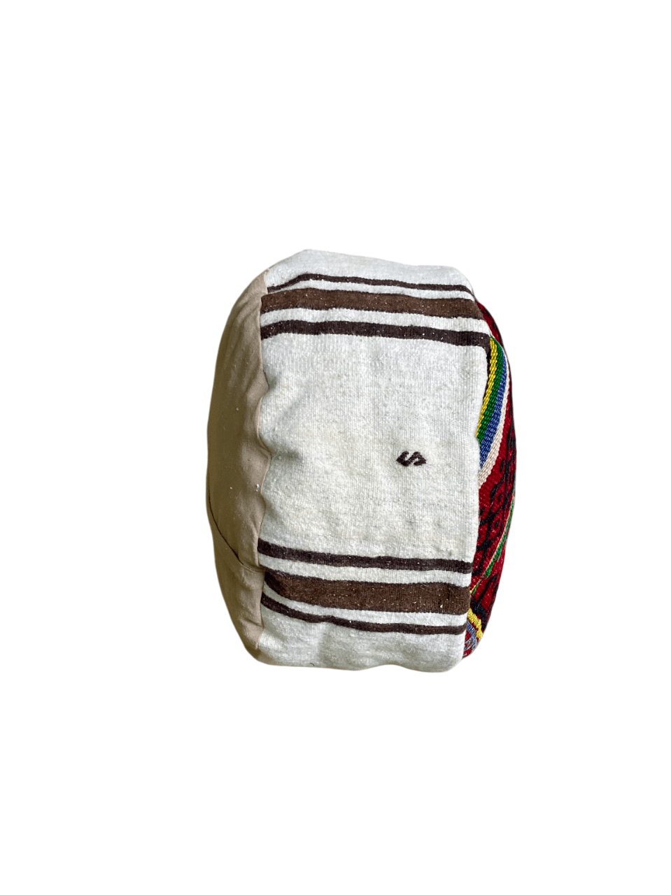 Handwoven Evil Eye Pouf
