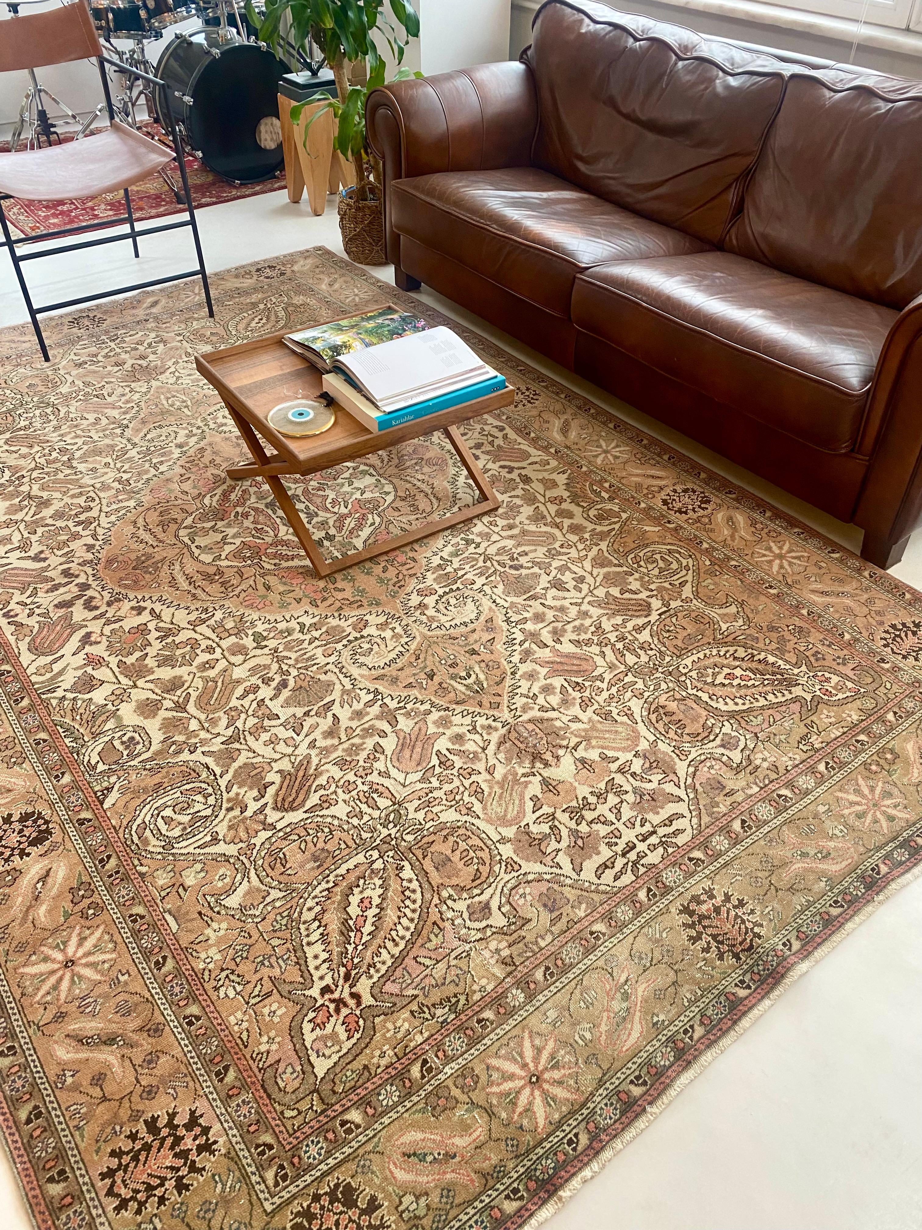  Kayseri Bunyan Vintage Hand Woven Carpet