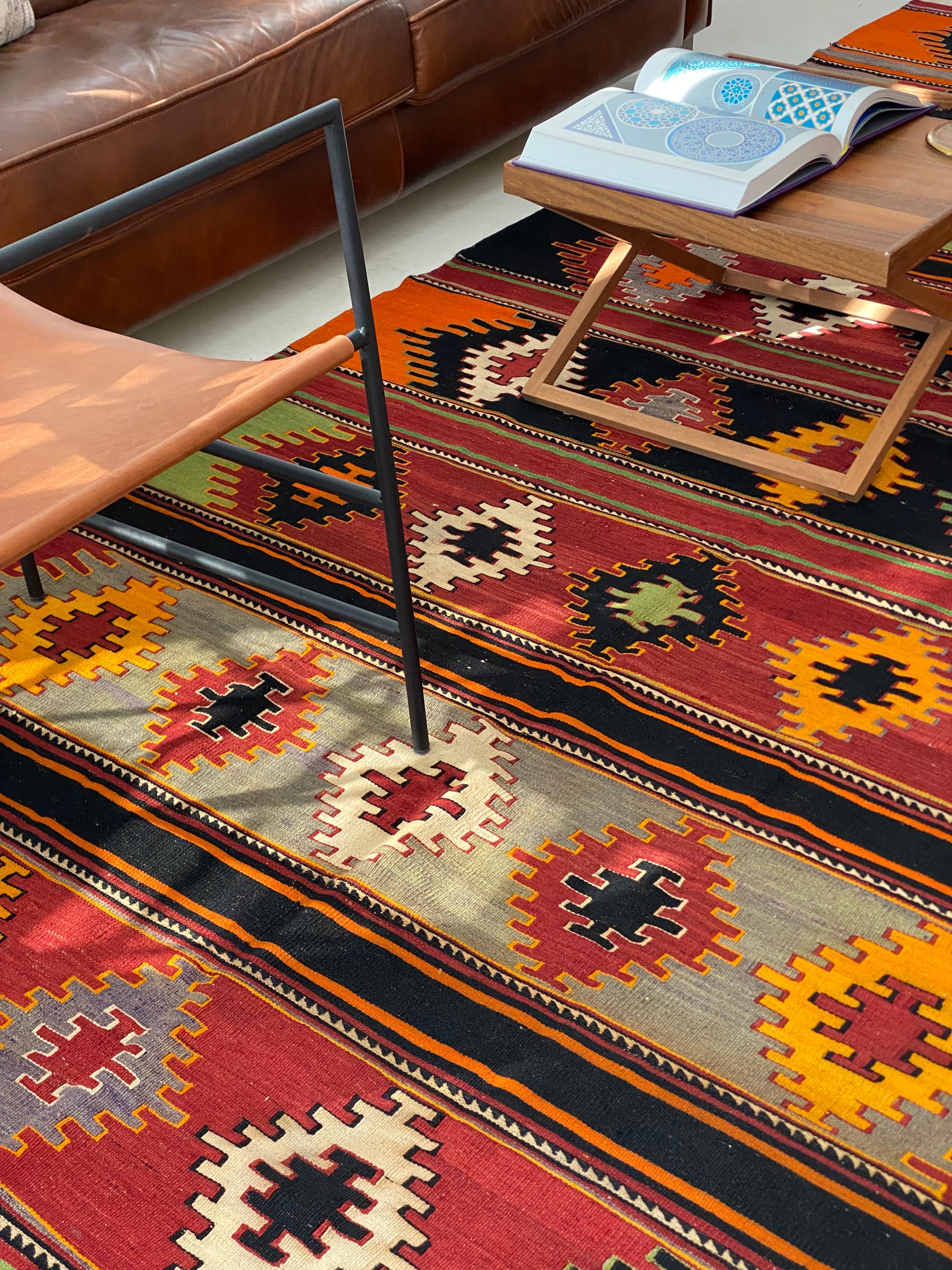 Vintage Handwoven Sivas Kilim