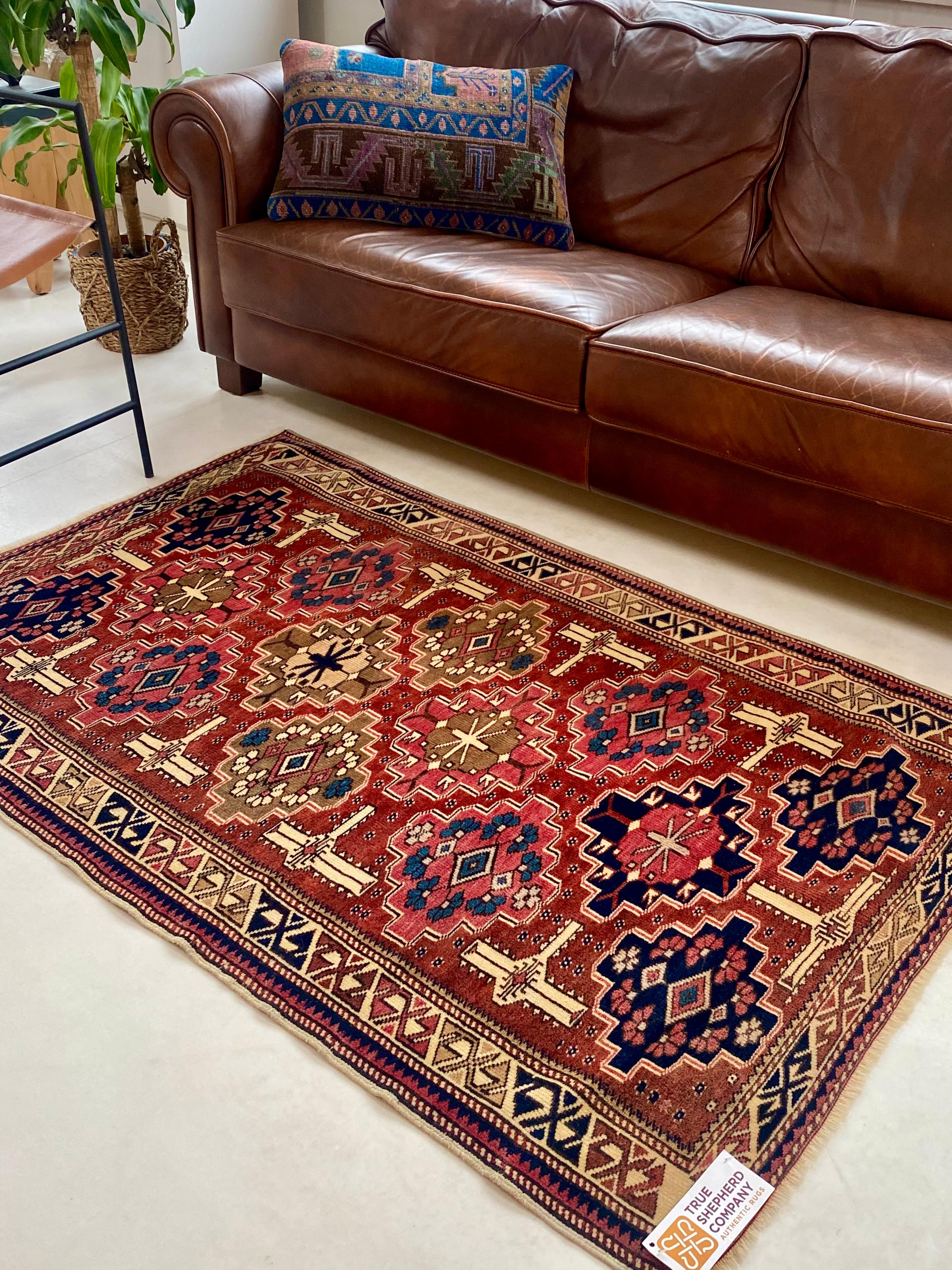 Kazakh Sirvan Hand-Woven Carpet