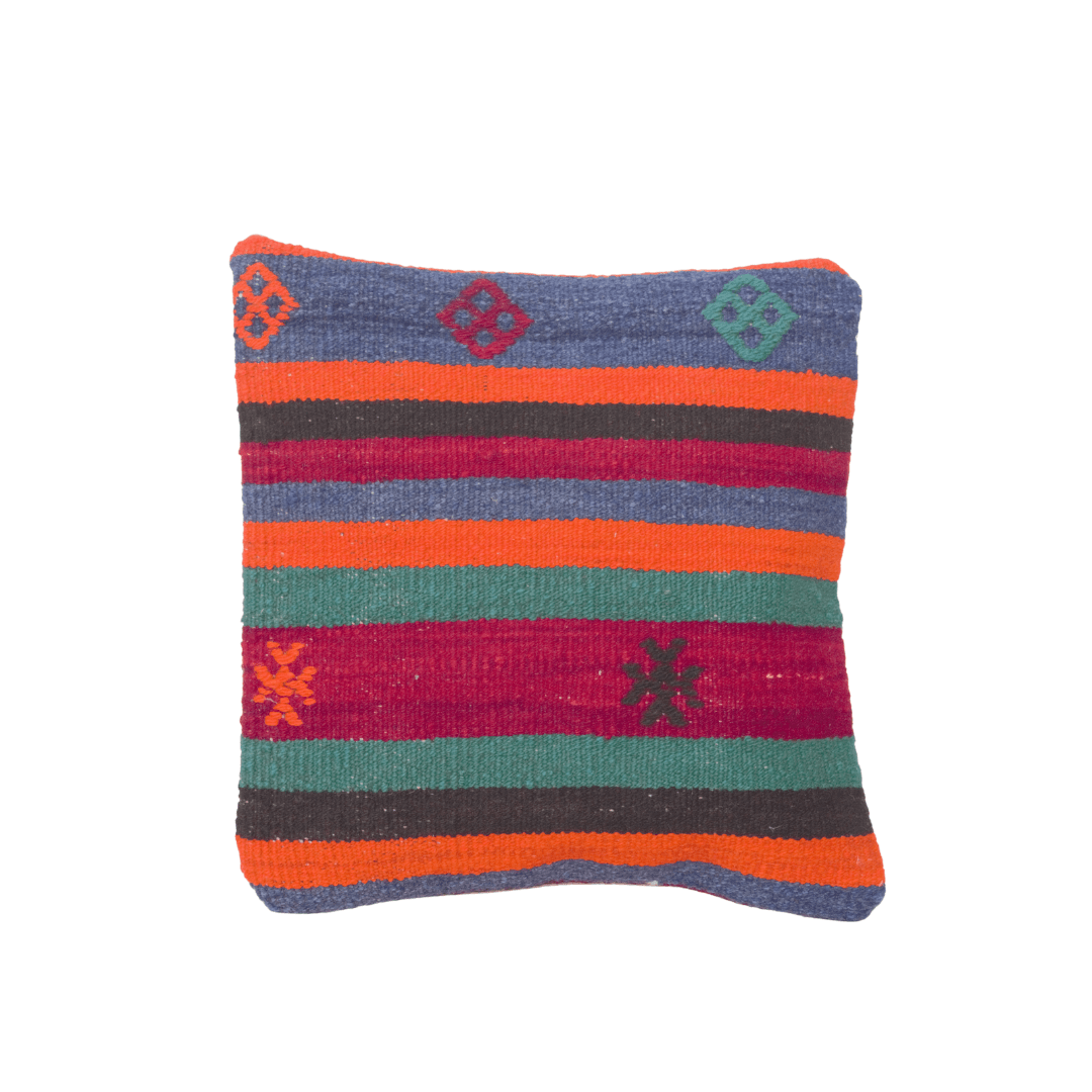 Orange Burdock Hand Woven Rug Cushion