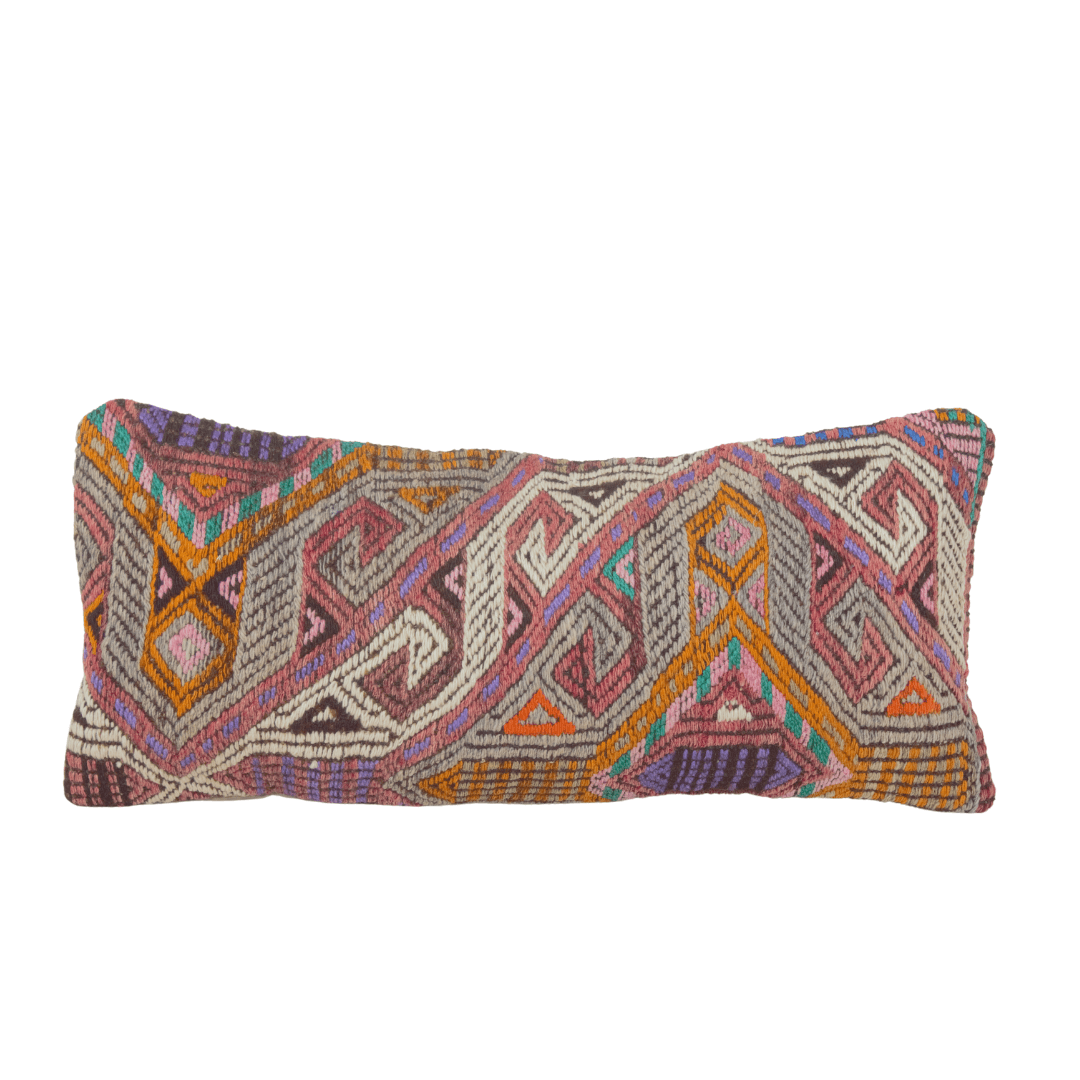 Pink Hand Woven Rug Cushion