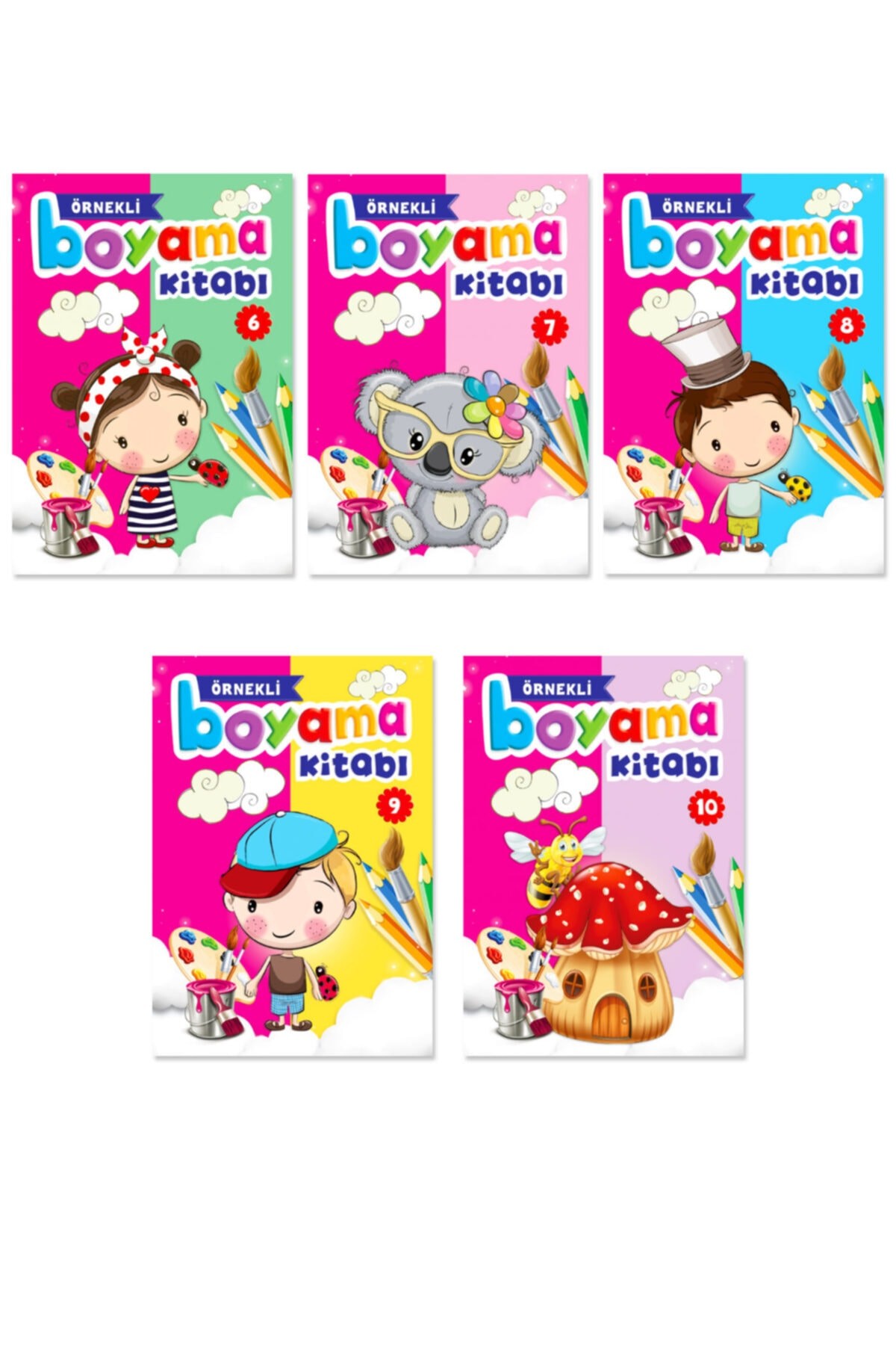 Örnekli Boyama Kitabı 5 Kitap Set-2