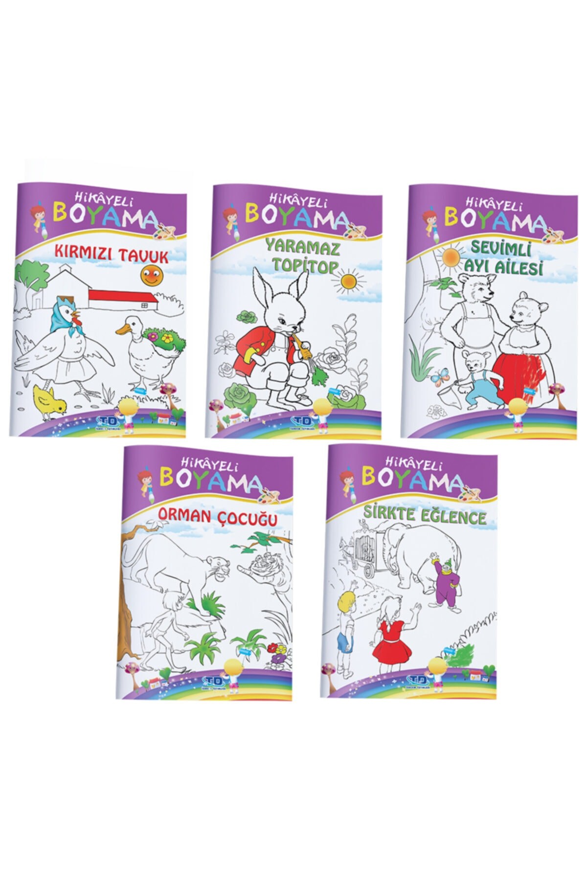 Hikayeli Boyama Kitabı 5 Kitap