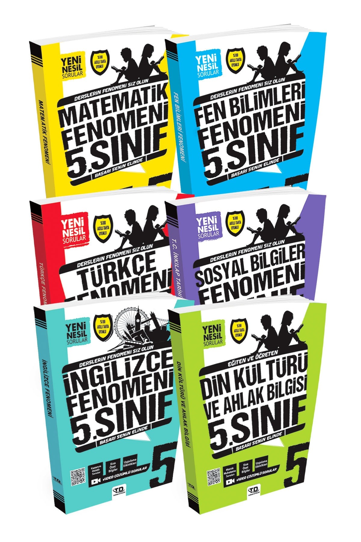 5. Sınıf Tüm Dersler 6 Kitap Fenomen Soru Bankası Seti