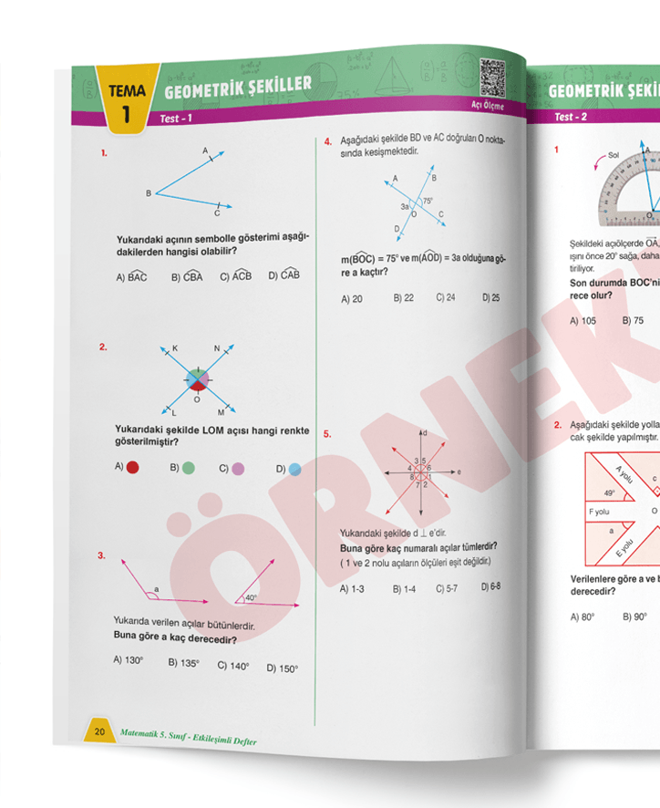 5.sınıf MATEMATİK Etkileşimli Defter