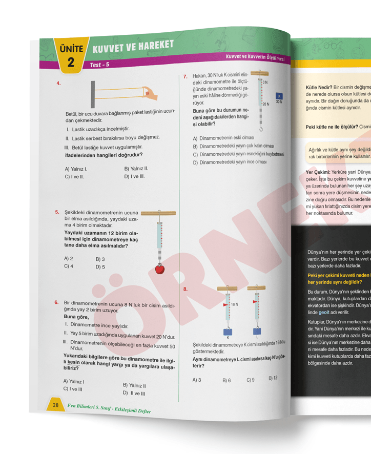 5.sınıf FEN BİLİMLERİ Etkileşimli Defter