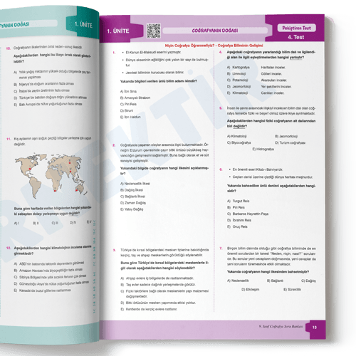 9.sınıf COĞRAFYA Soru Bankası