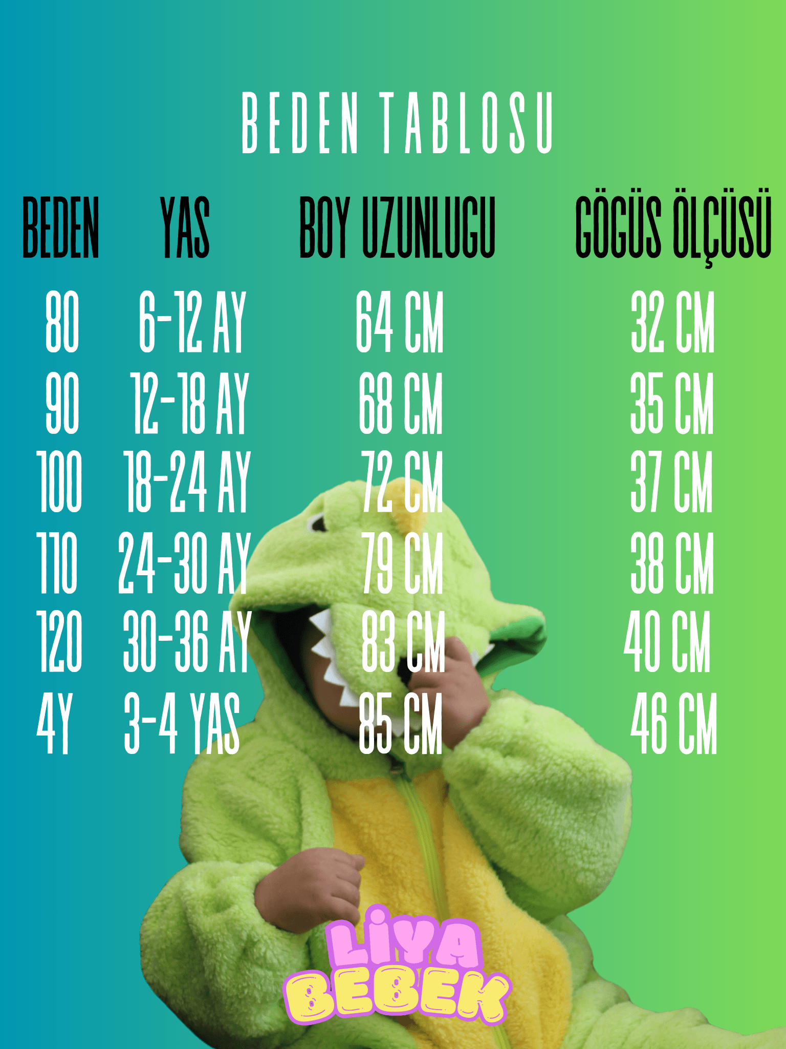 Dinozor Kız Erkek Bebek Ve Çocuk Tulum - Kostüm 6ay-4yaş Arası
