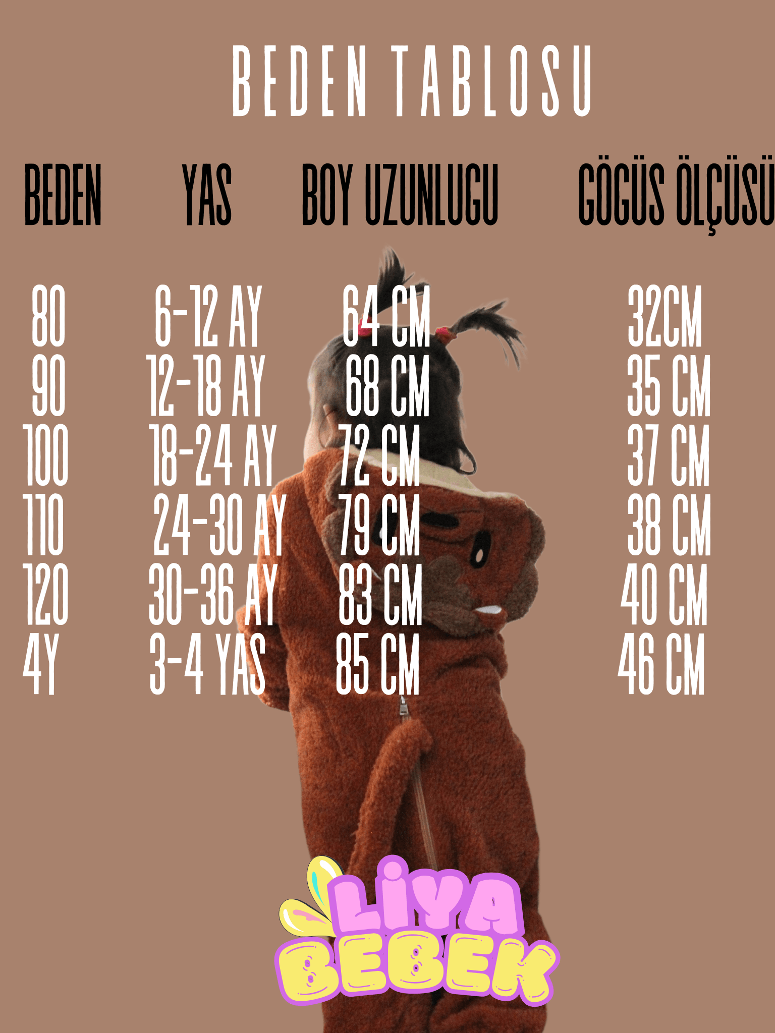 Aslan Kız Erkek Bebek Ve Çocuk Tulum - Kostüm 6ay-4yaş Arası