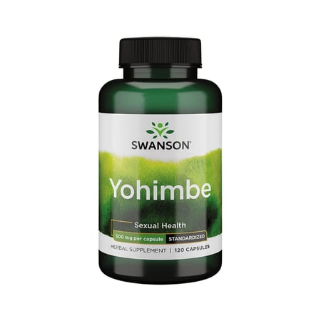 Swanson, Yohimbe, Standardized, 500 mg, 120 Capsules