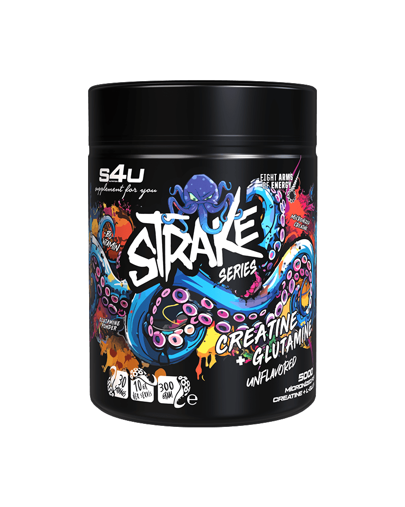 S4U Strake Series %100 Mikronize Creatine + Glutamine 300 Gram