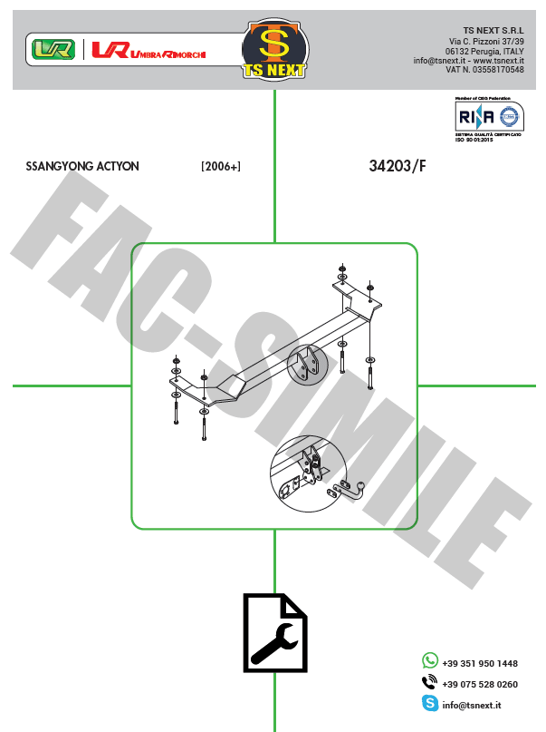 34203 SSANGYONG ACTYON [2006+] ÇEKİ DEMİRİ