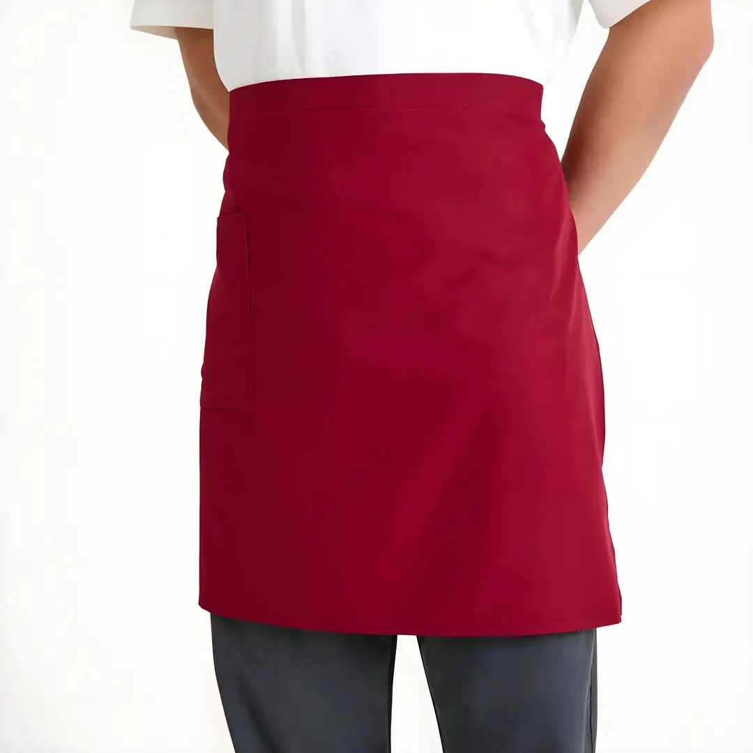 Aşçı Bel Önlük Düz Bordo