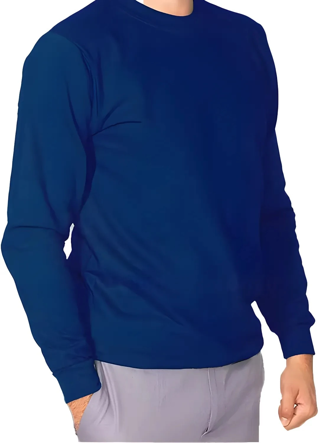 Sıfır Yaka İki İplik Sweatshirt