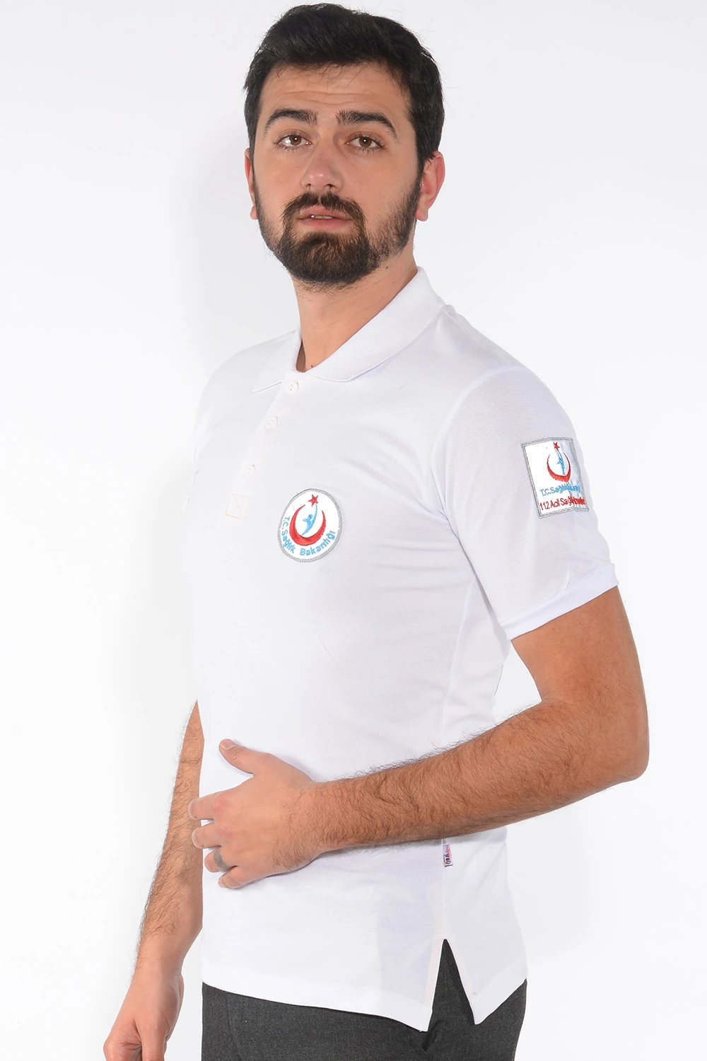 112 Acil Paramedik Polo Tshirt Beyaz