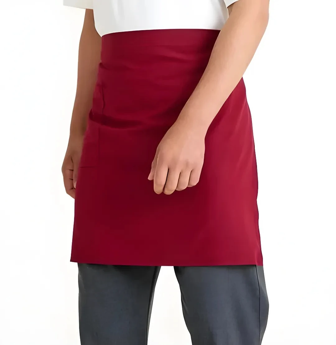 Aşçı Bel Önlük Düz Bordo