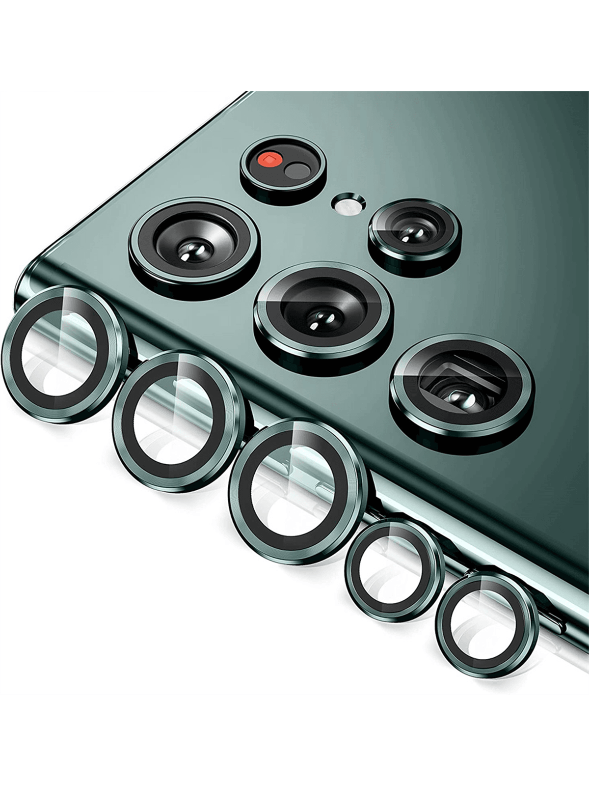 Samsung Tam Kaplayan Metal Çerçeve Premium Safir Cam Lens Koruyucu