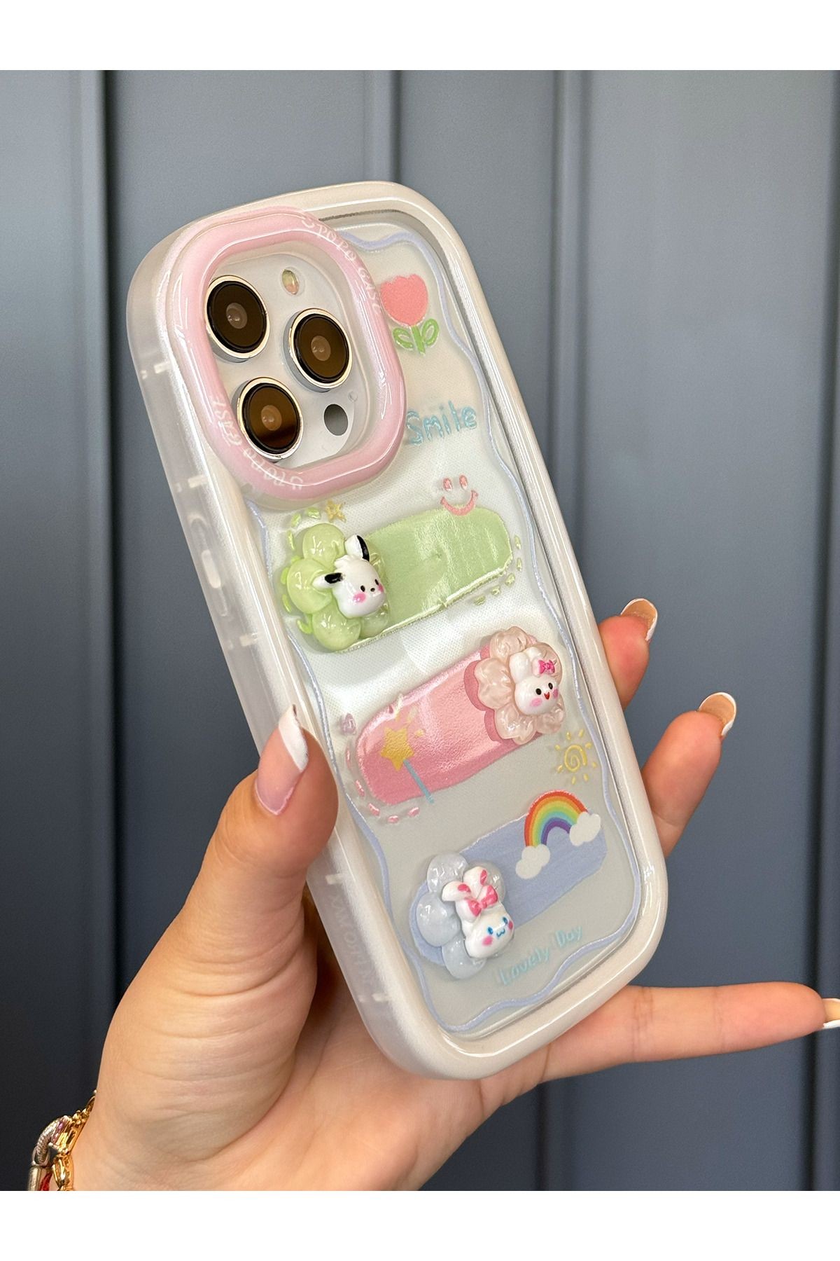 Karikatür Kılıflar - 3D Çizgi Film Karakterleri Koruyucu Telefon Kılıfı Tavşanlar