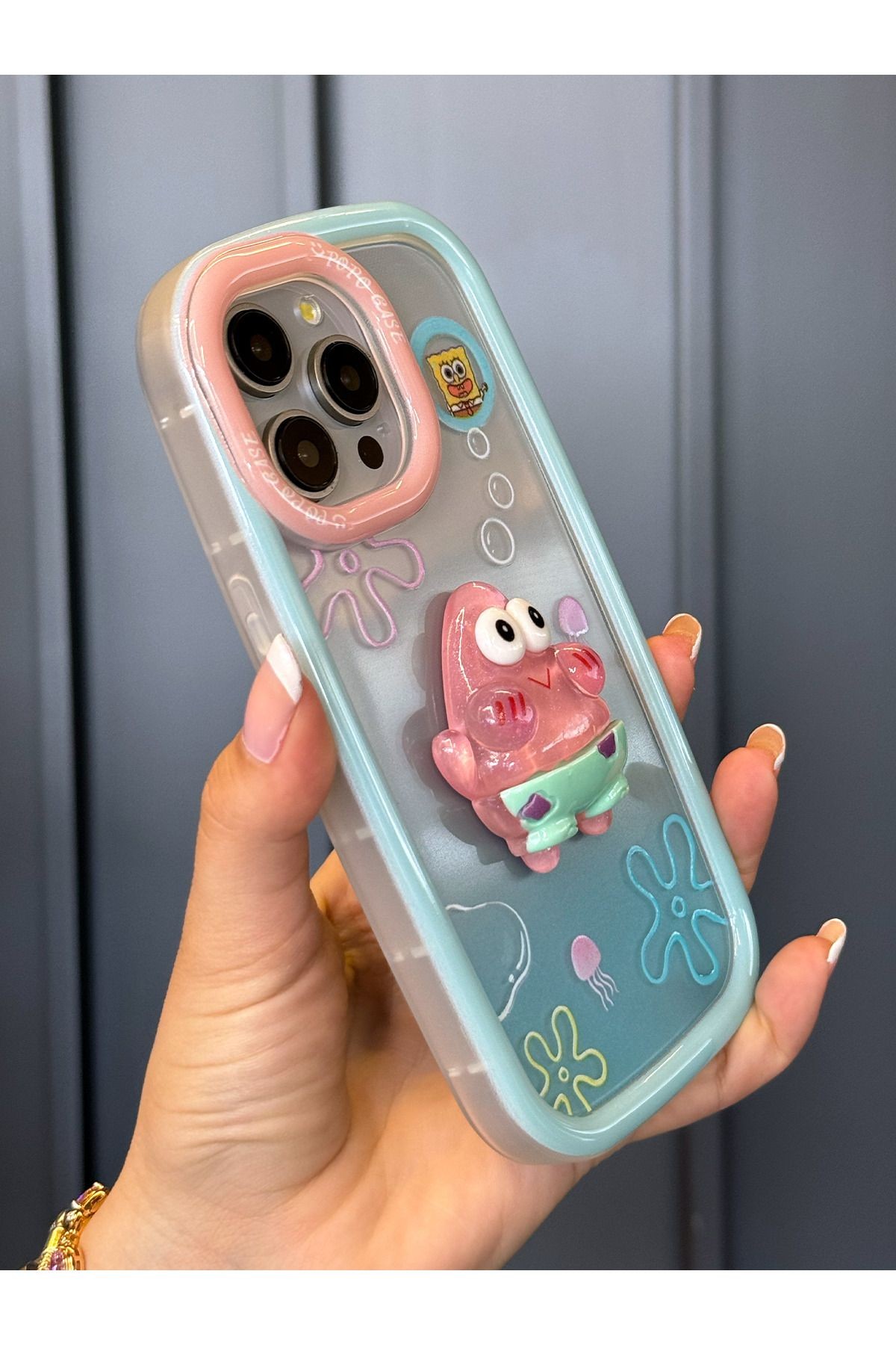 Karikatür Kılıflar - 3D Çizgi Film Karakterleri Koruyucu Telefon Kılıfı Patrick