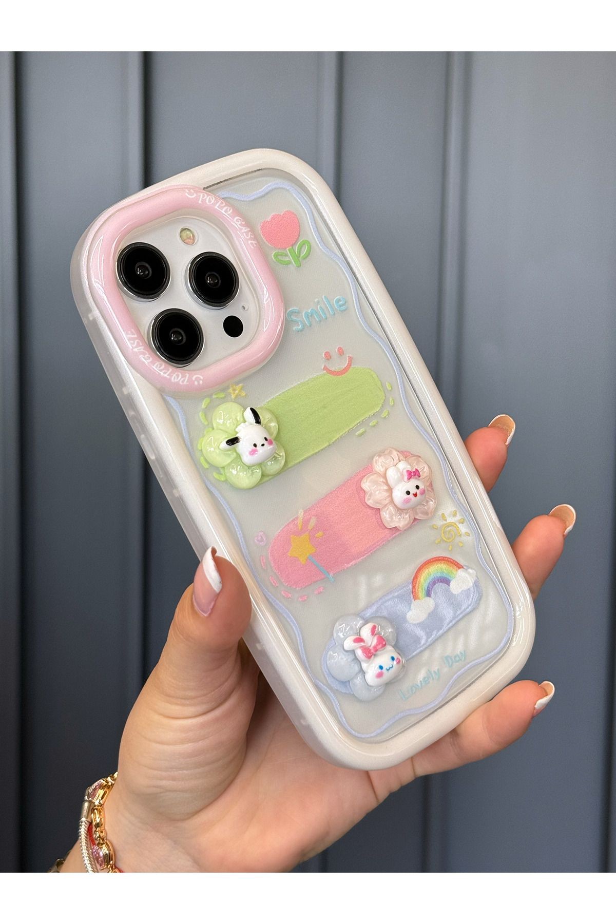 Karikatür Kılıflar - 3D Çizgi Film Karakterleri Koruyucu Telefon Kılıfı Tavşanlar