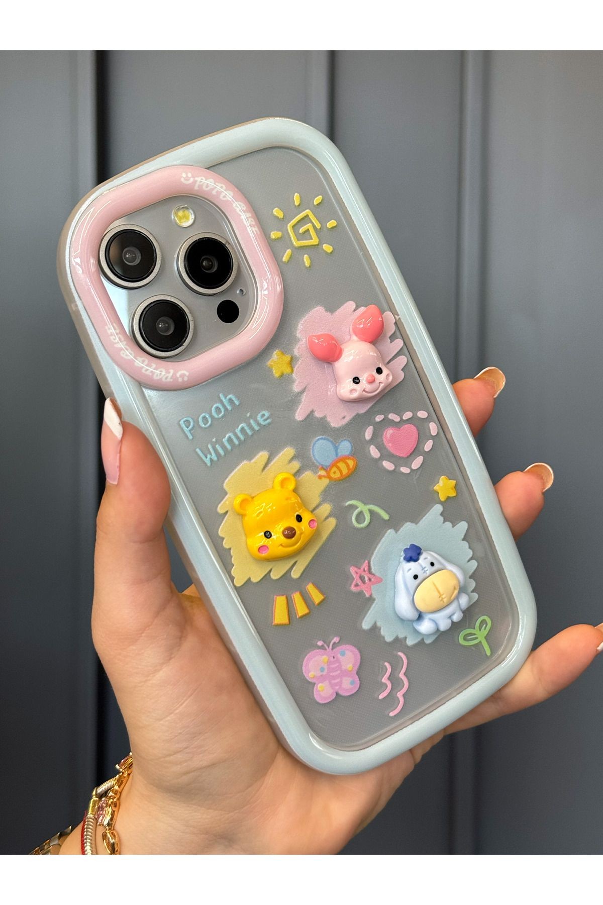 Karikatür Kılıflar - 3D Çizgi Film Karakterleri Koruyucu Telefon Kılıfı Piglet