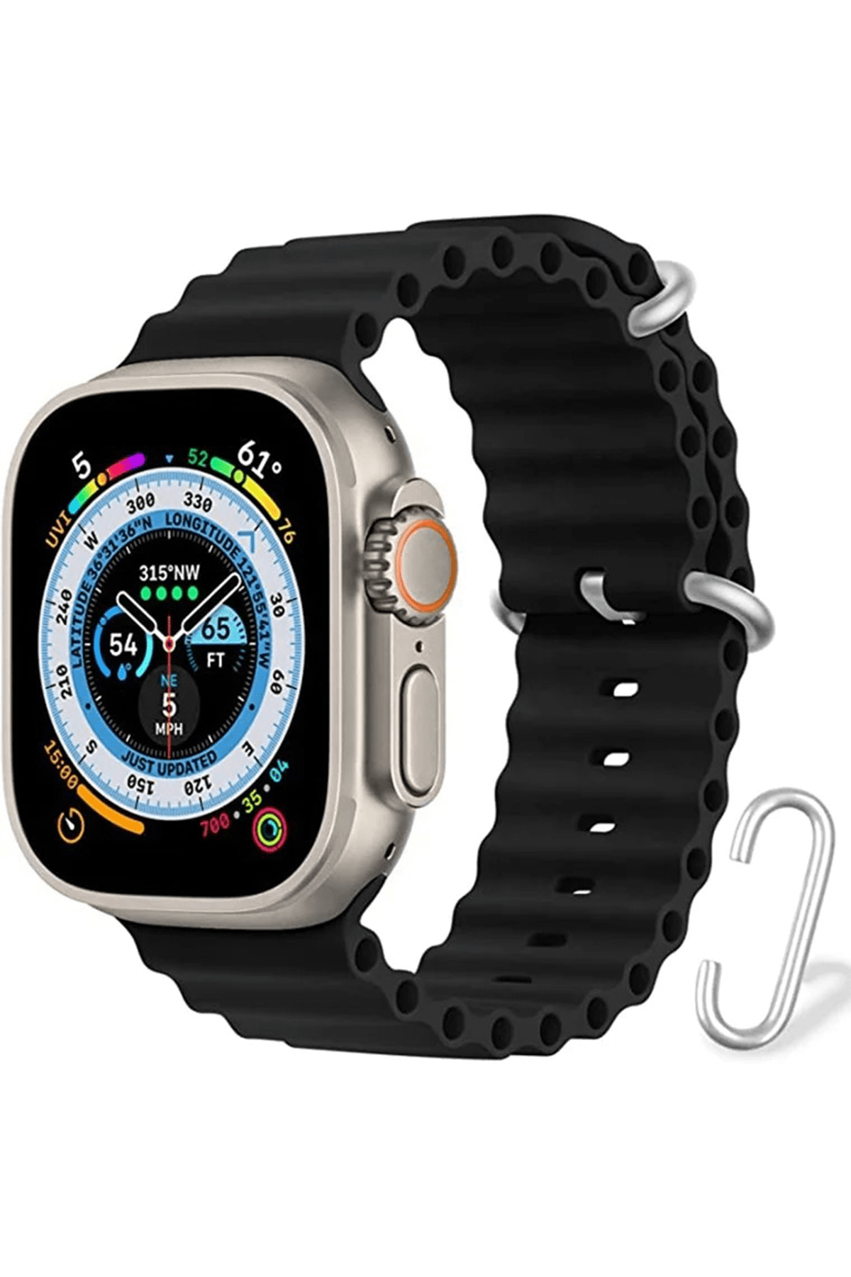 Apple Watch Tüm Modeller İle Uyumlu Çelik Tokalı Hava Alabilen Silikon Lüx Kordon