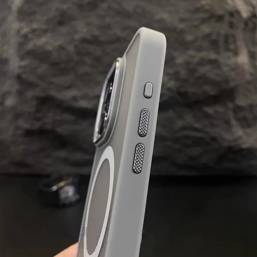 Matte Lüx Case-Lens Koruma Hediyeli Magsafe Destekli Buzlu Lüx Kılıf