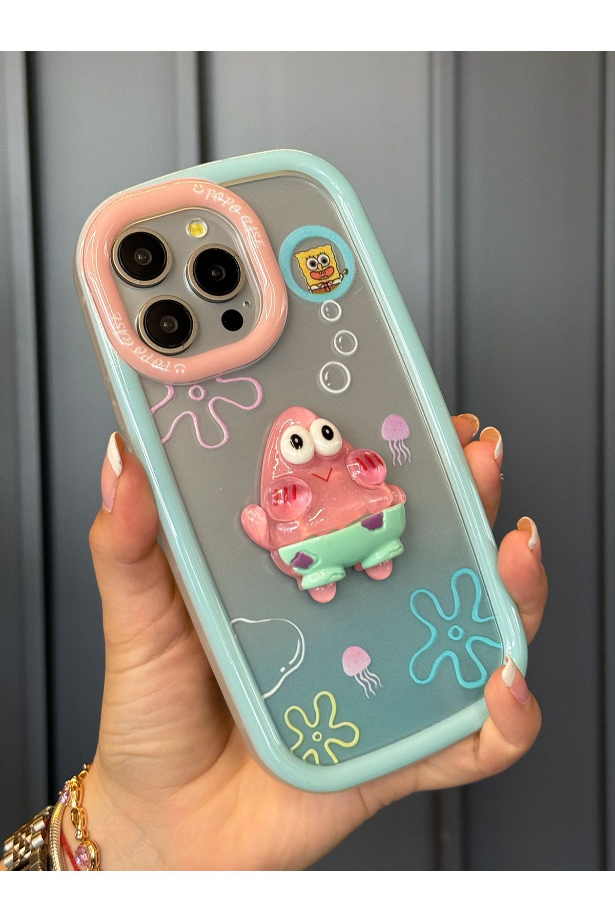 Karikatür Kılıflar - 3D Çizgi Film Karakterleri Koruyucu Telefon Kılıfı Patrick