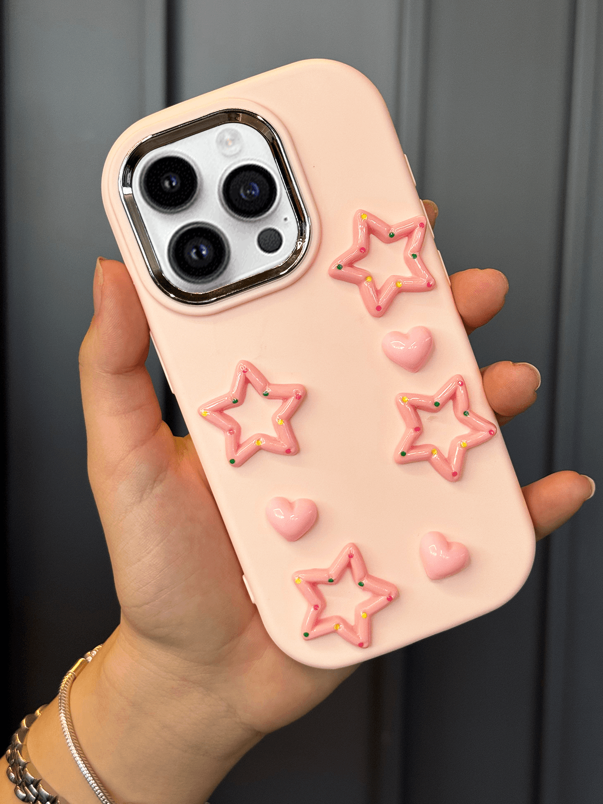 Pink Stars 3d Kılıf
