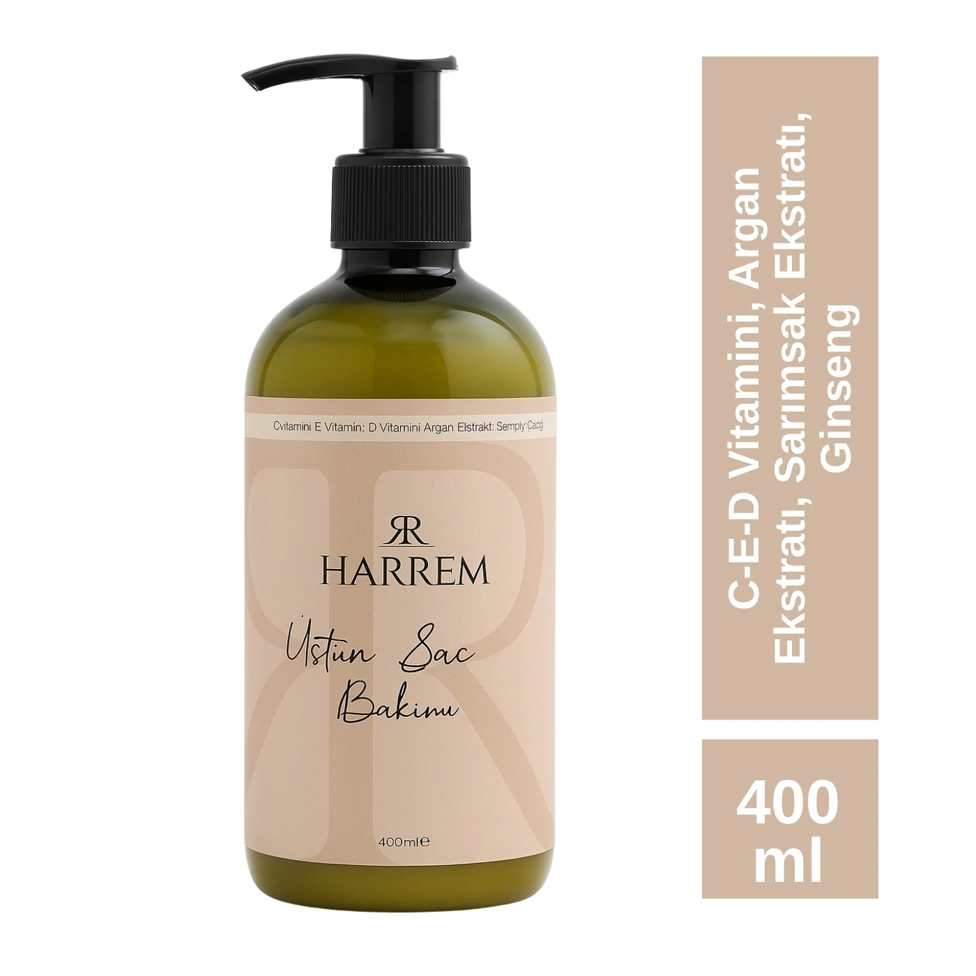 Onarıcı ve Nemlendirici Argan ve Hindistan Cevizi Yağı Özlü Üstün Saç Bakım Kremi 400Ml