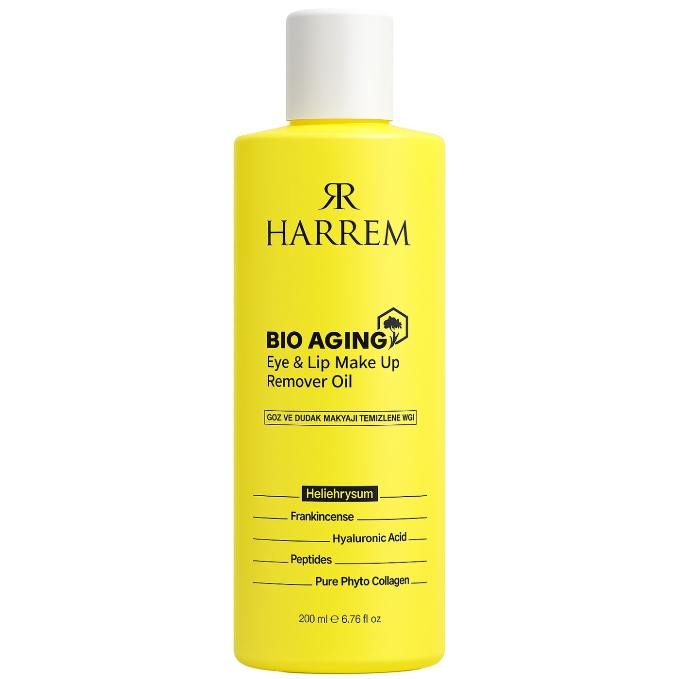 Bio Aging Kuru ve Karma Ciltler için İki Aşamalı Ölmez Çiçeği Özlü Makyaj Temizleme Yağı 200 ML