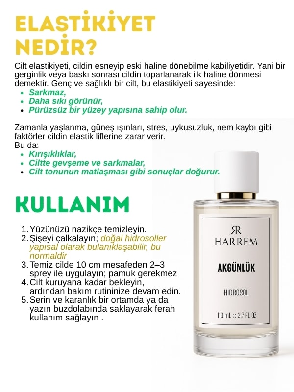 Akgünlük Suyu Elastikiyet Destekleyici, Yaşlanma Karşıtı Doğal Tonik 110 ml