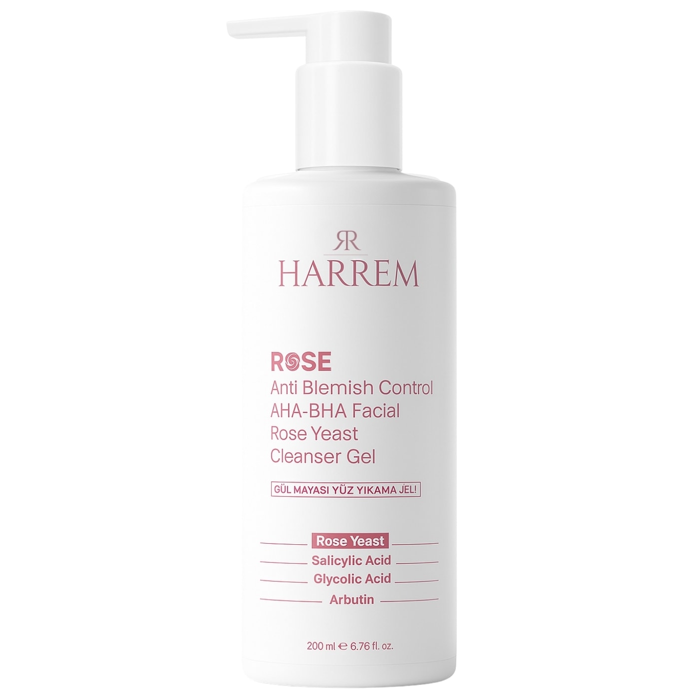 Rose Series Tüm Ciltler Gül Mayası Glycolic Acid Hassas Yüz Yıkama Jeli 200 Ml