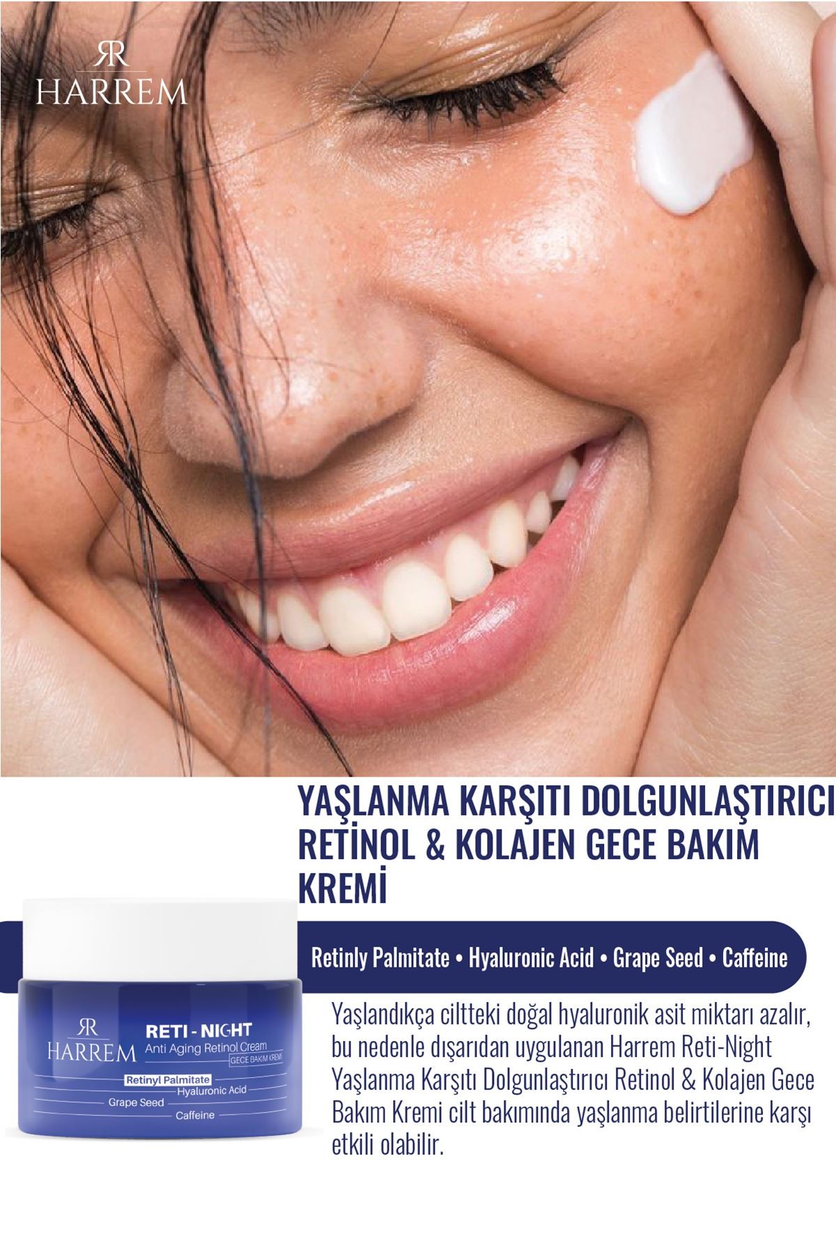 Retinol & Kolajen Krem Yaşlanma Karşıtı Dolgunlaştırıcı Reti-Night 50 Ml