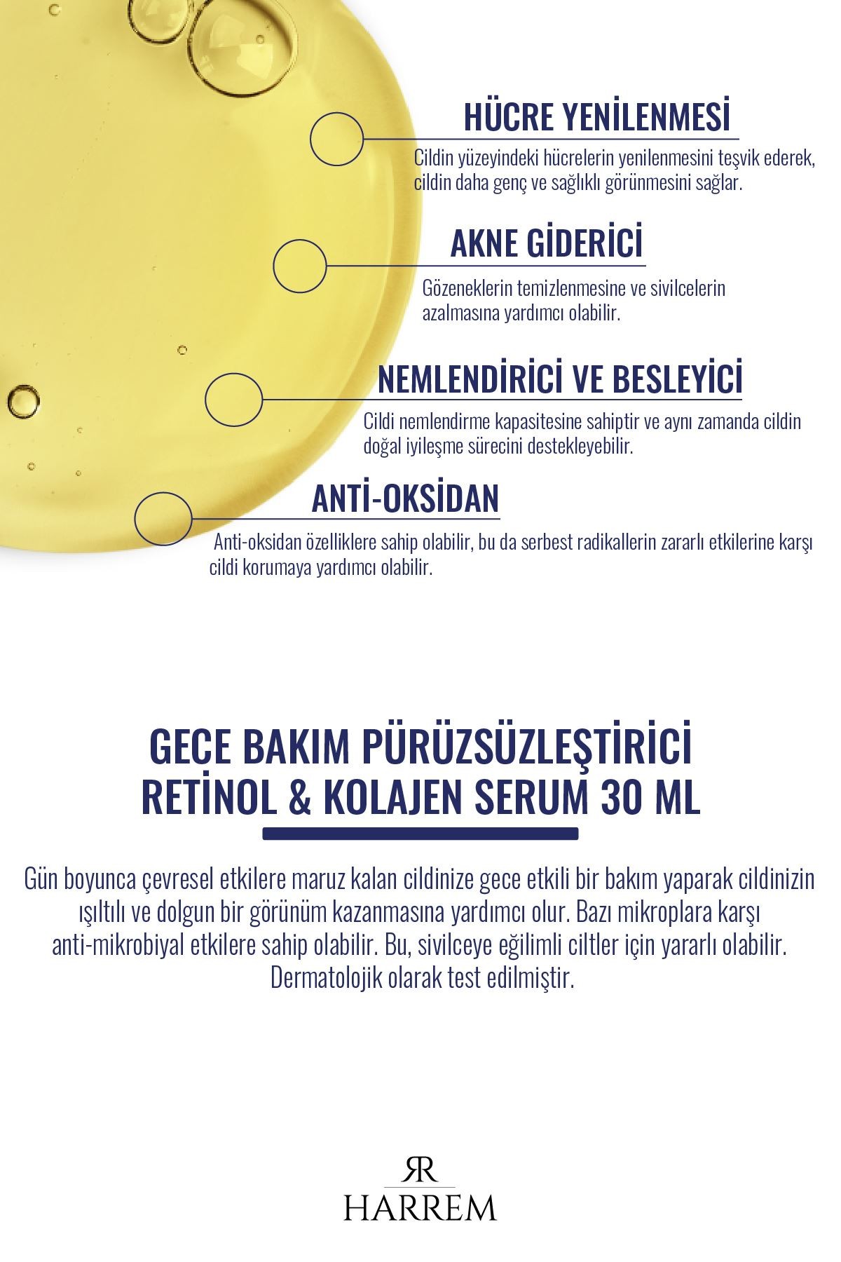 Retinol & Kolajen Serum Yaşlanma Karşıtı Dolgunlaştırıcı Reti-Night 30 Ml