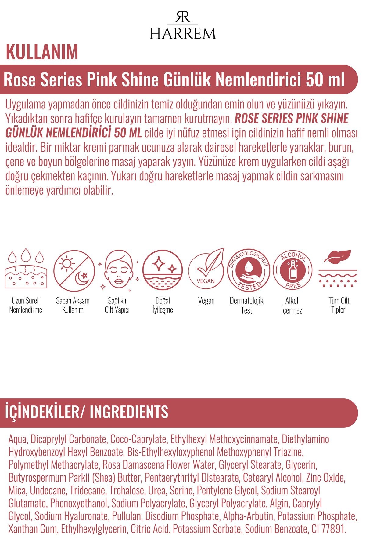 Rose Series Pink Shine Günlük Nemlendirici 50 ML