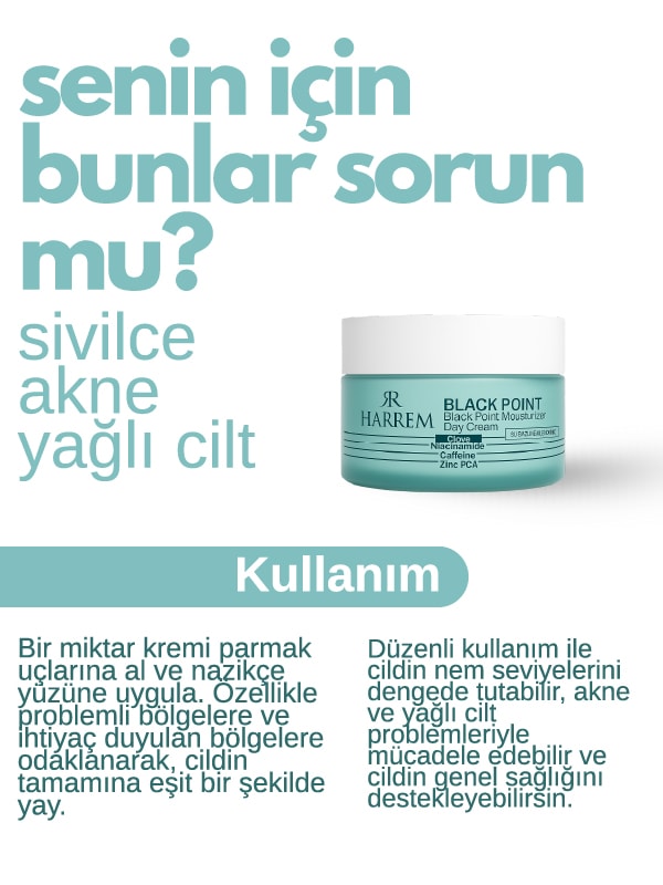 Akneli & Yağlı Karma Ciltler İçin Günlük Bakım Kremi Black P.int 50 Ml