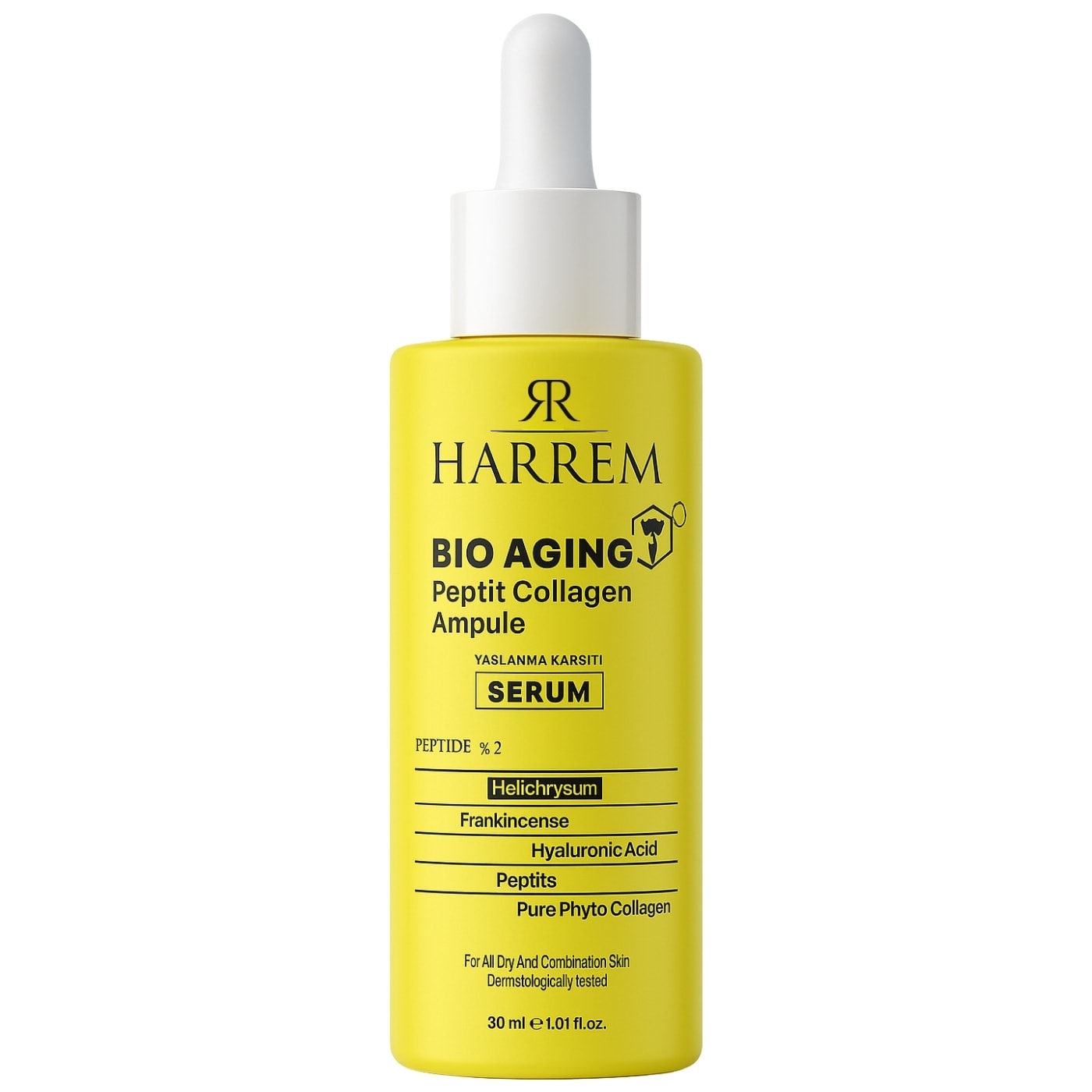Bio Aging Yaşlanma Karşıtı Kuru ve Karma Ciltler için Nemlendirici Hyalüronik Asit Kolajen Serum 30 ML